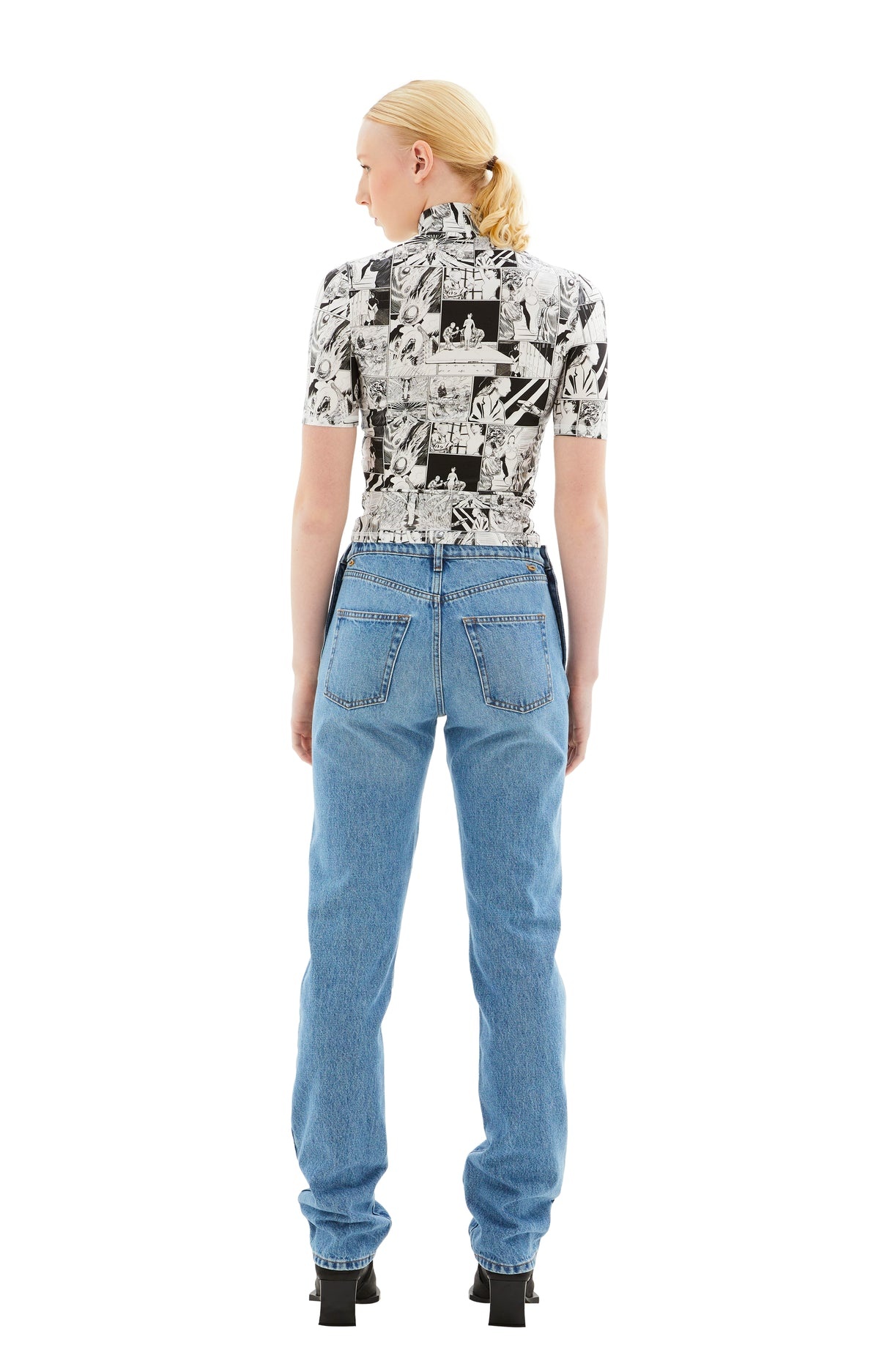 OPEN HIP JEANS (WASHED BLUE) - 4
