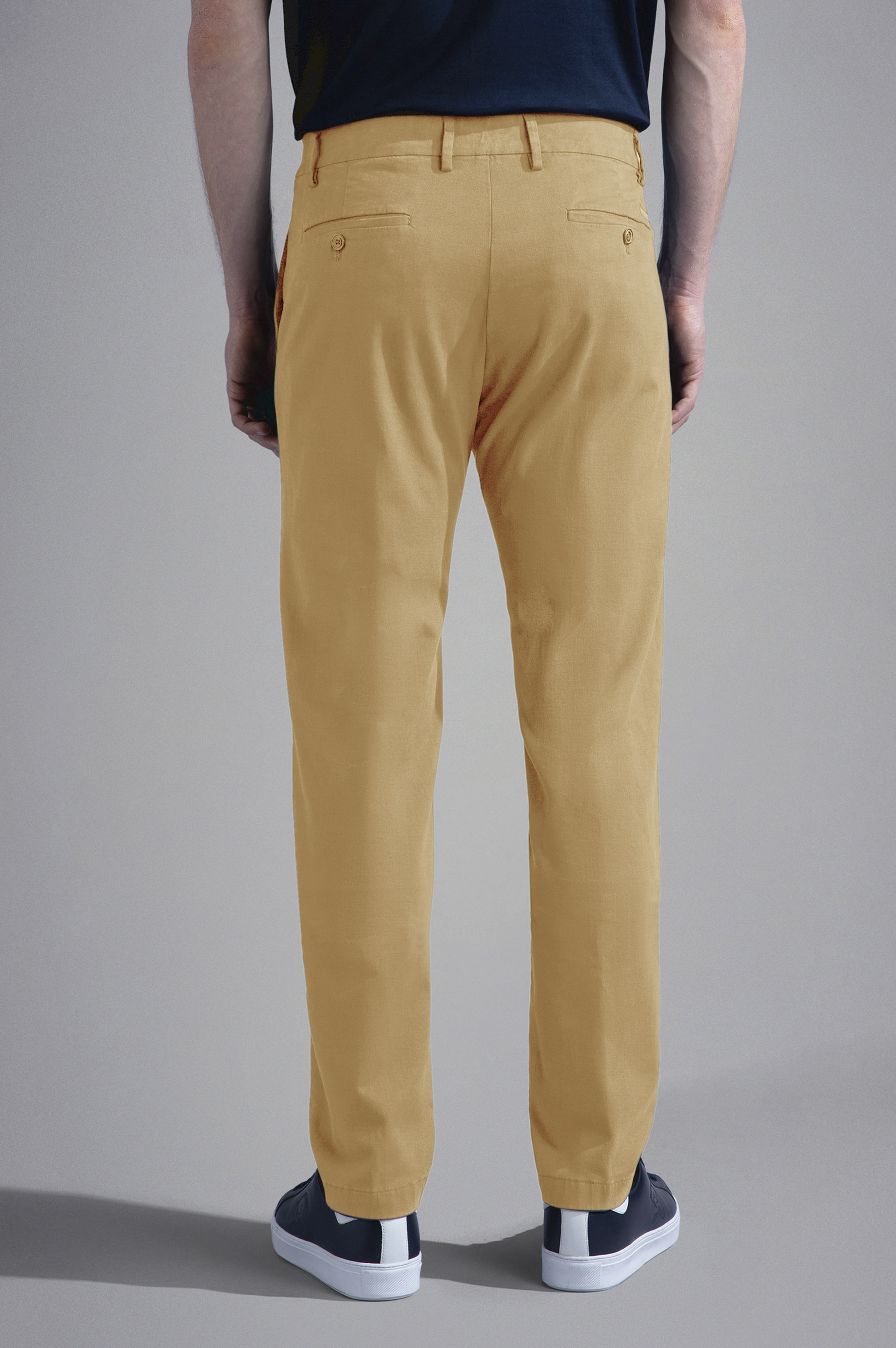 TENCEL COTTON SLIM CHINO TROUSERS - 3