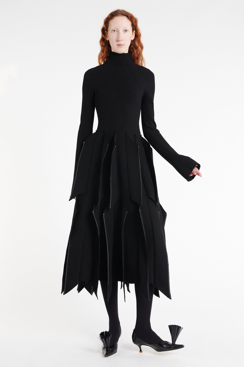 DRESS WITH PANELS BLACK 6