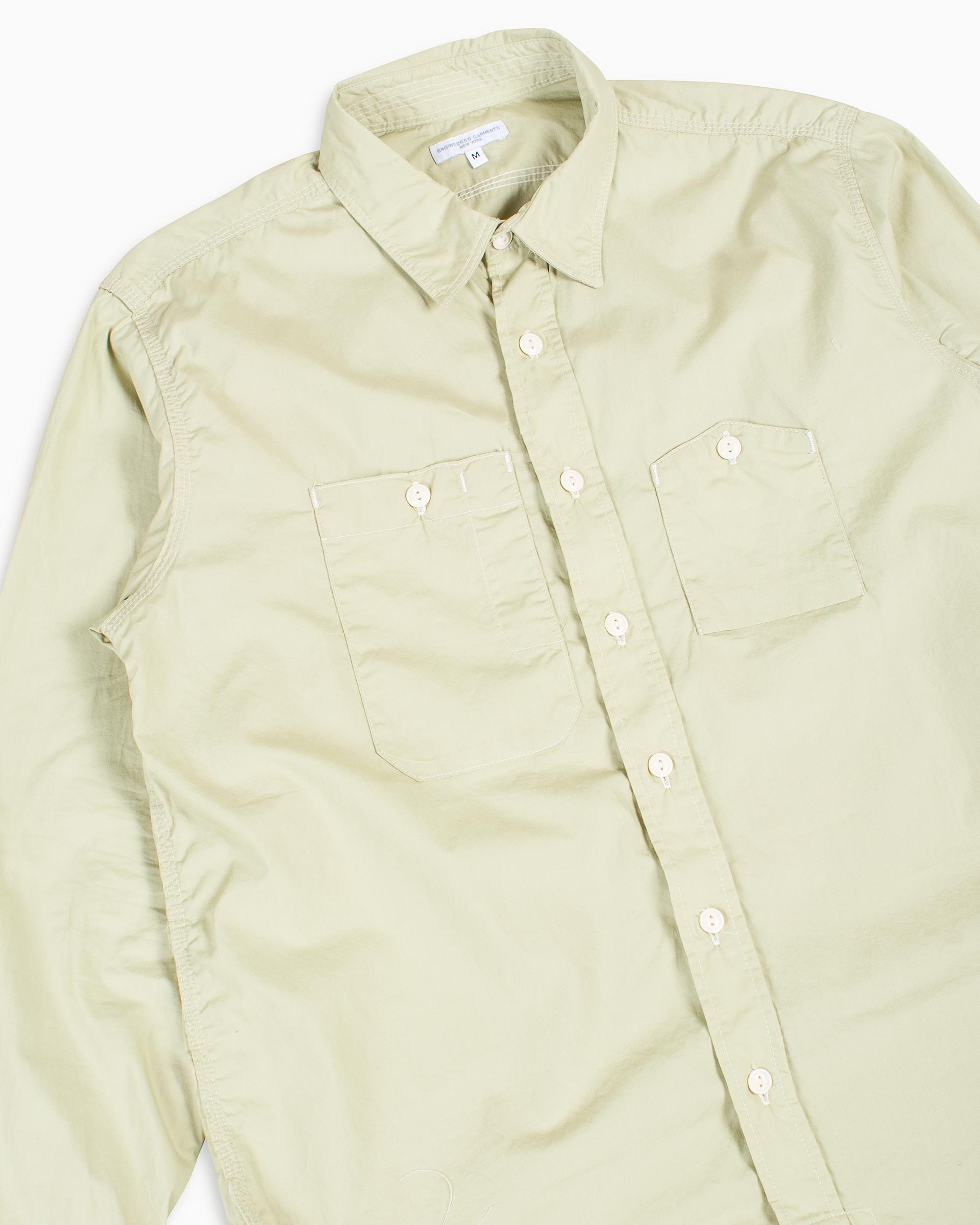 Work Shirt Lime Superfine Poplin - 5
