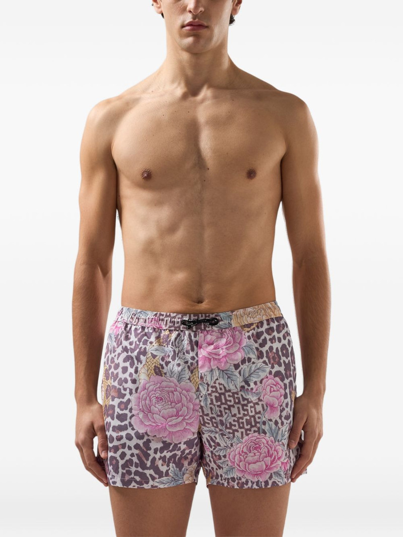 GCDS floral-print swim shorts outlook