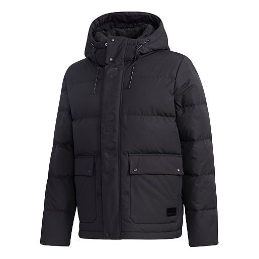 adidas neo M Hp Down Jkt1 Sports hooded down Jacket Black GJ8968 - 1