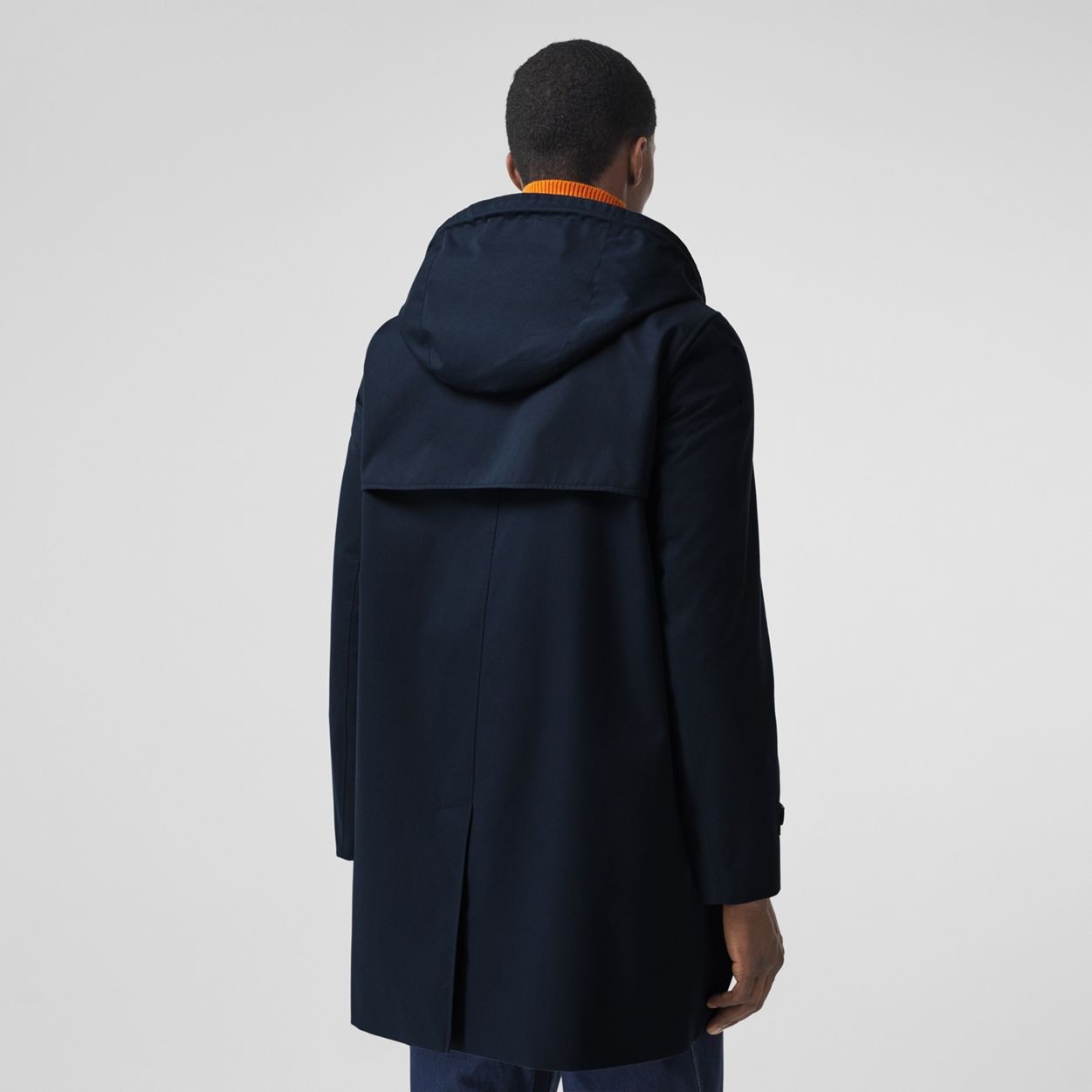 Cotton Gabardine Hooded Coat - 4