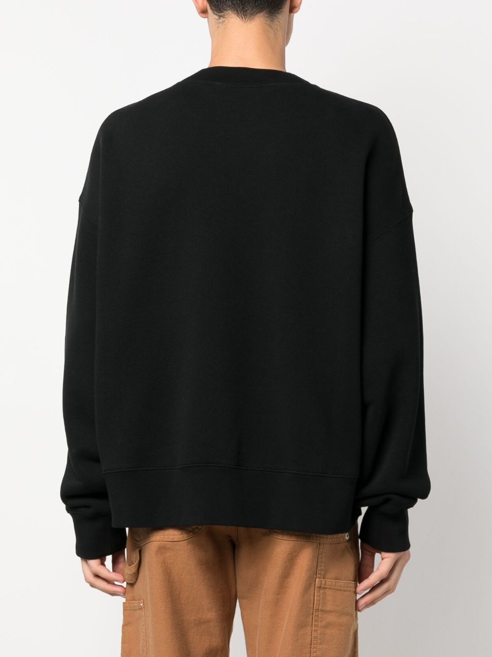 logo-print organic cotton sweatshirt - 4