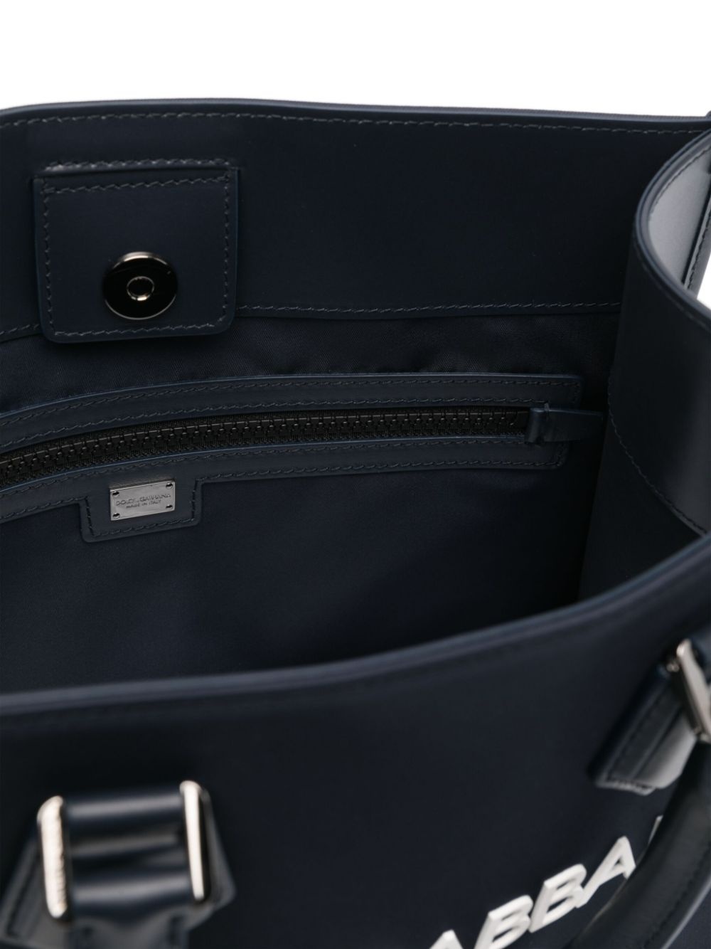 logo-embossed canvas tote bag - 5