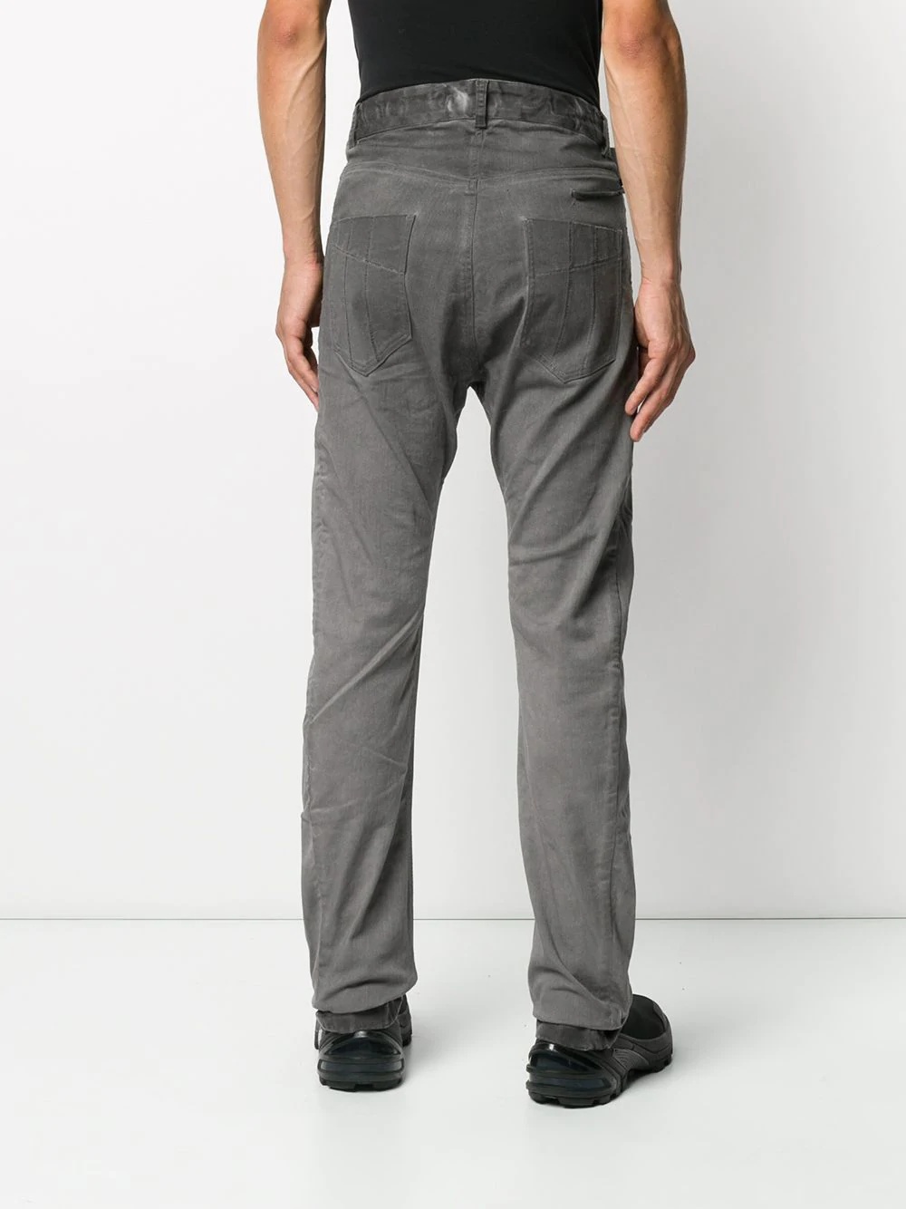 grey wash bootcut jeans - 4