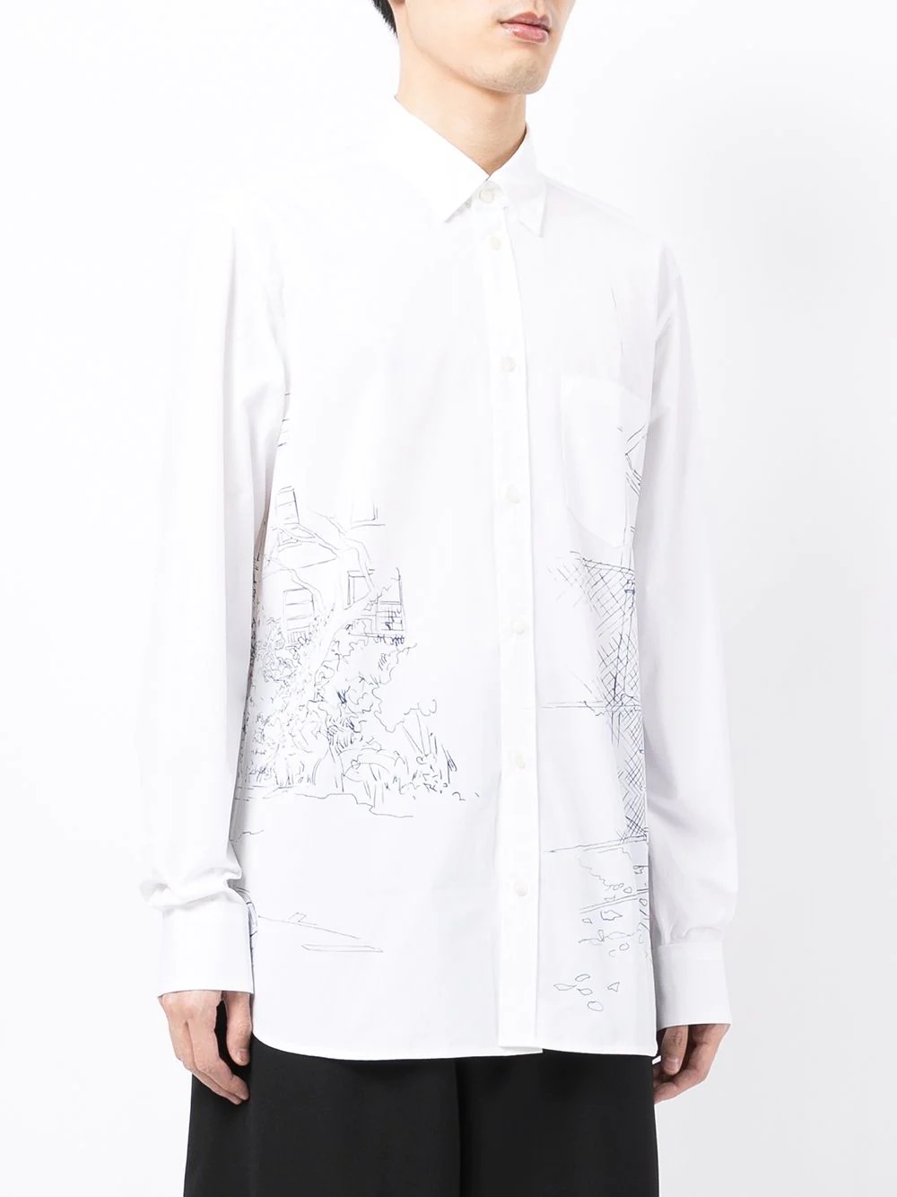 illustrated long-sleeved shirt - 3