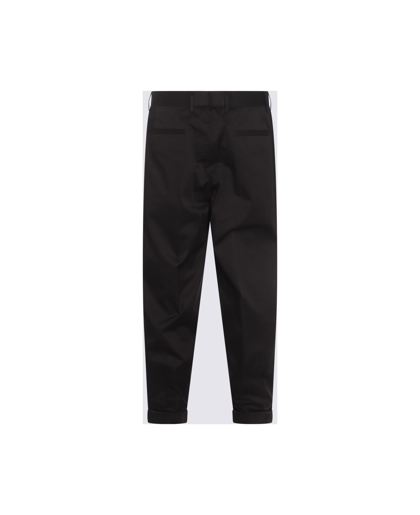 Black Cotton Pants - 2