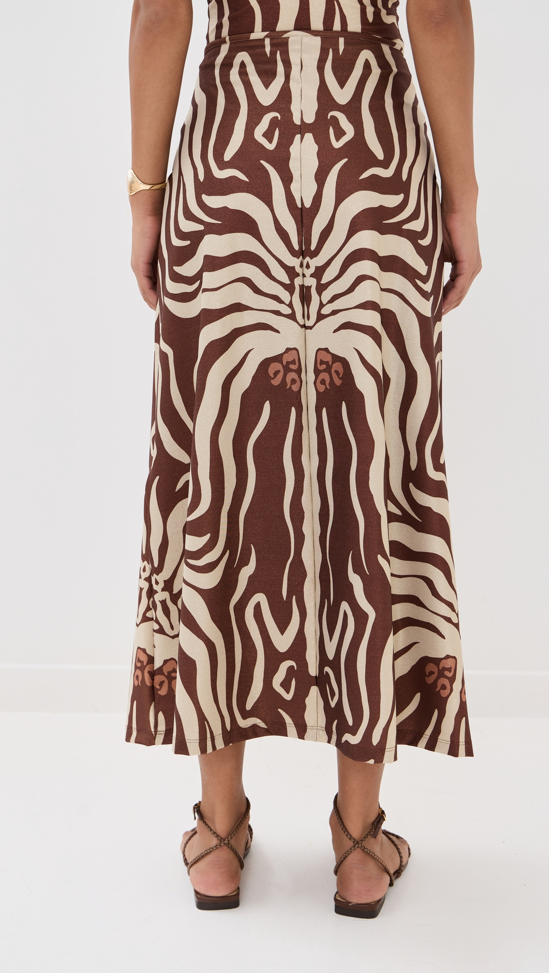 Shimmering Mocca Keel Midi Skirt - 3