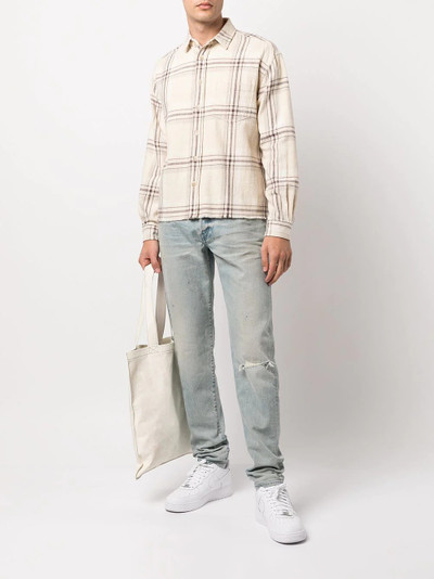 John Elliott check-print cotton shirt outlook