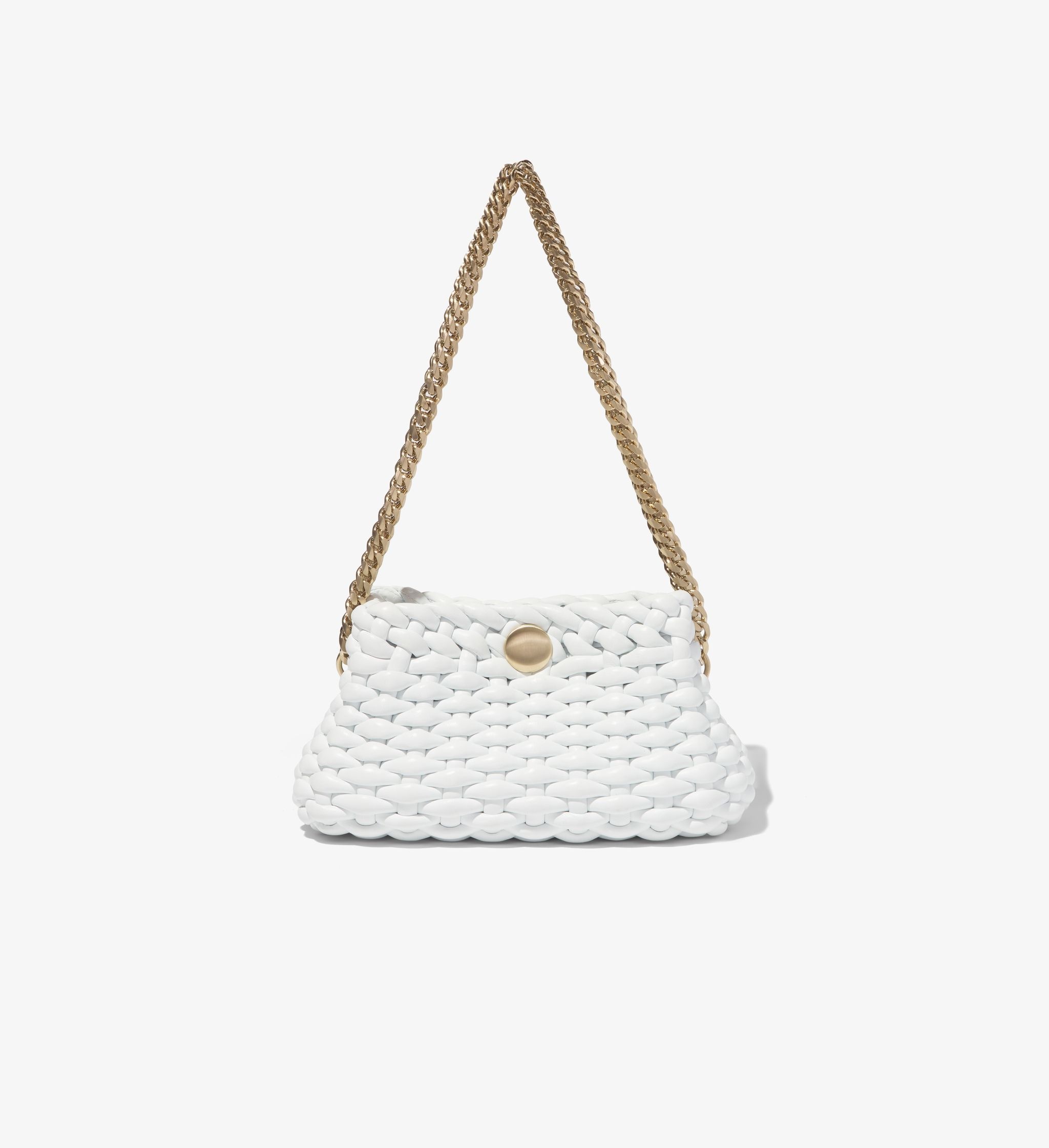 Small Woven Leather Chain Tobo Bag - 1
