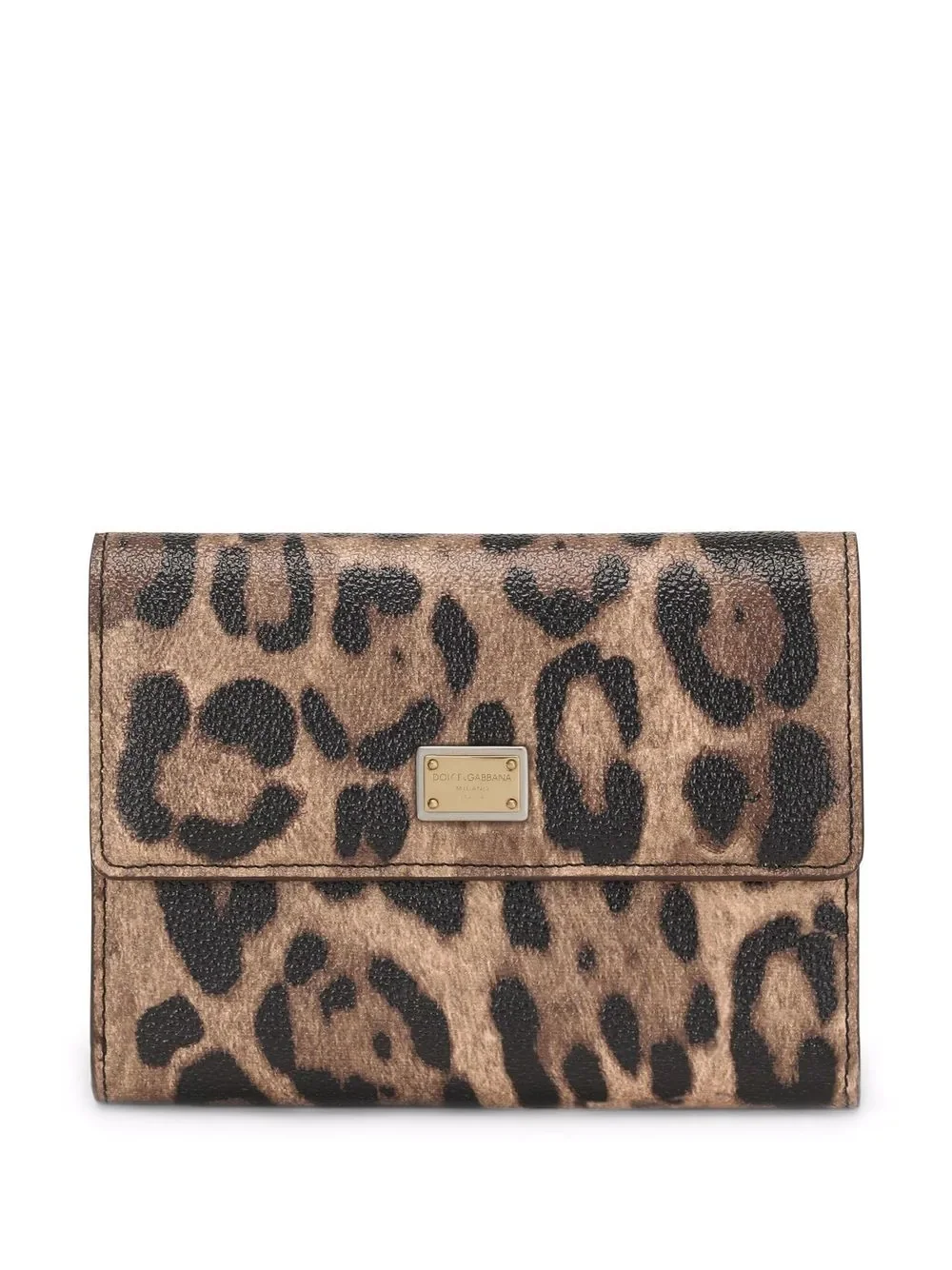 leopard-print tri-fold wallet - 1