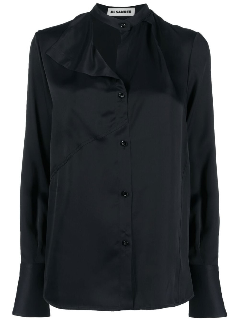 button-front satin shirt 1
