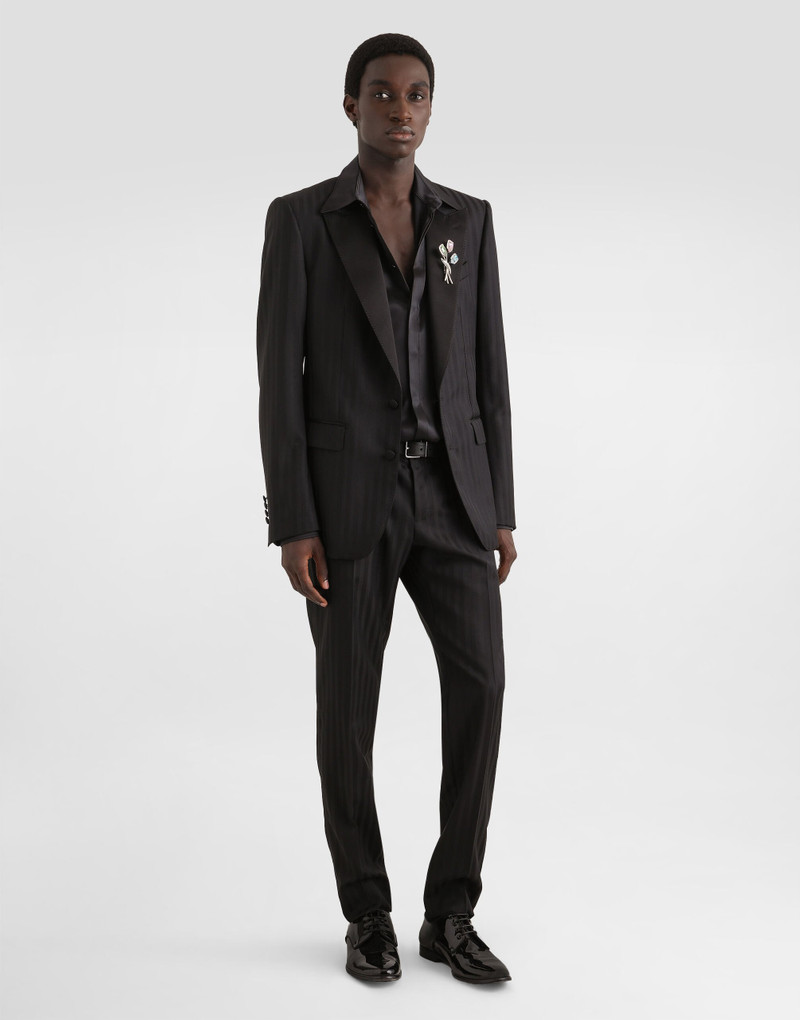 Dolce & Gabbana Wool pekin jacquard trousers outlook