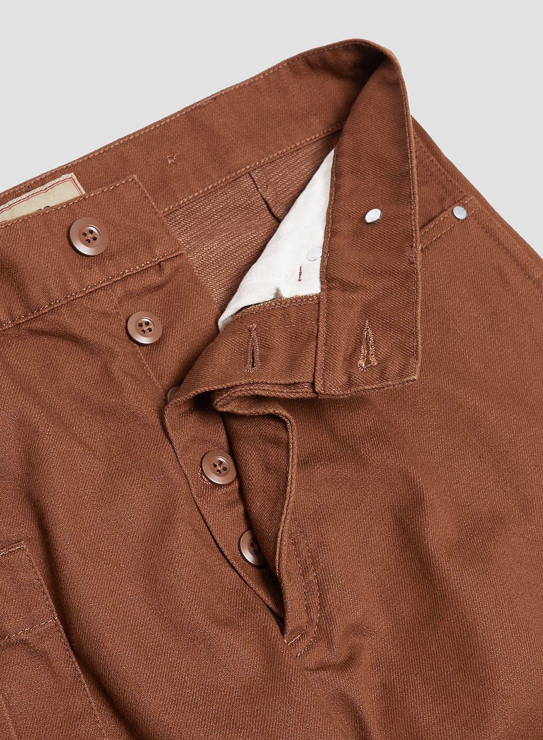 6 Pocket Pant Heavy Cotton in Brown - 7