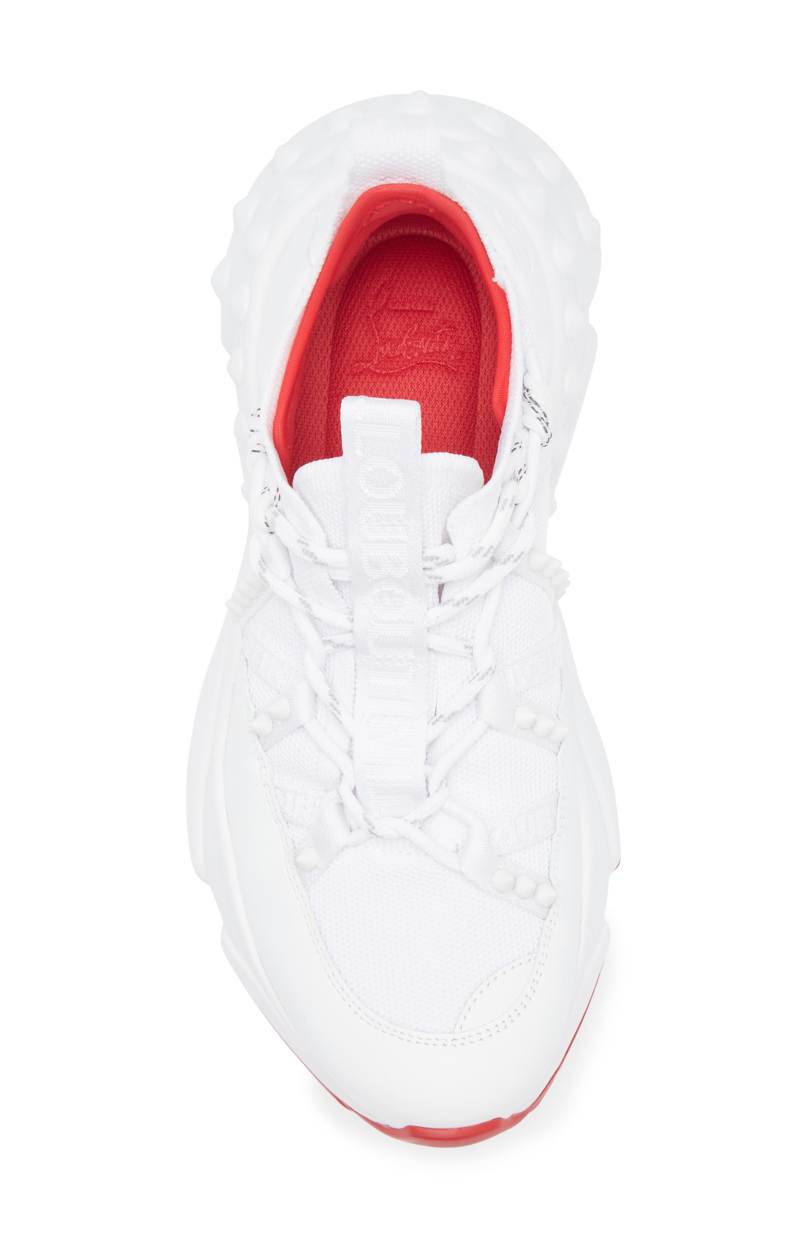 Christian Louboutin Trailnrun Spike Sneaker in White at Nordstrom - 5