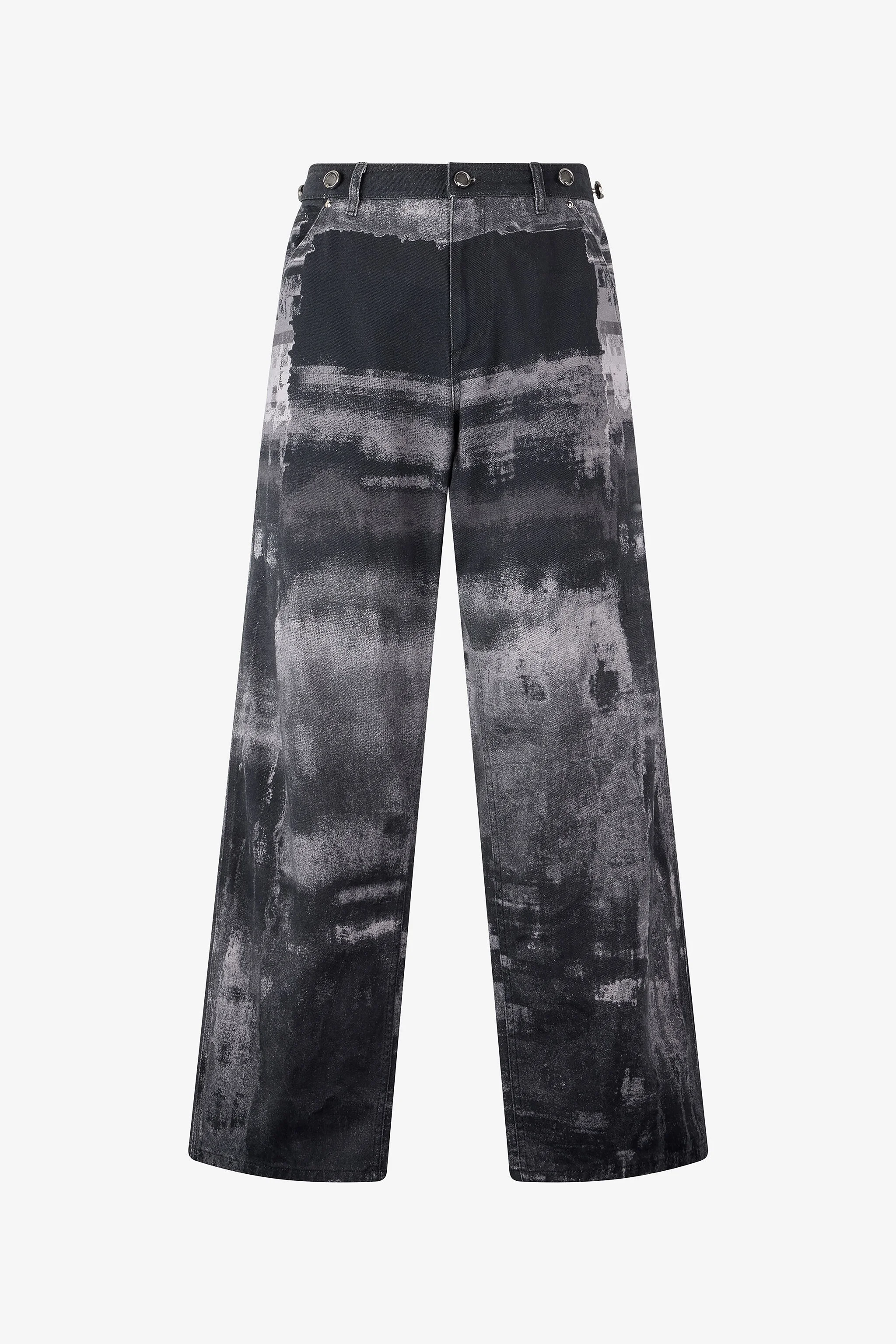 Pure Cotton Pants With A Used Effect - 1