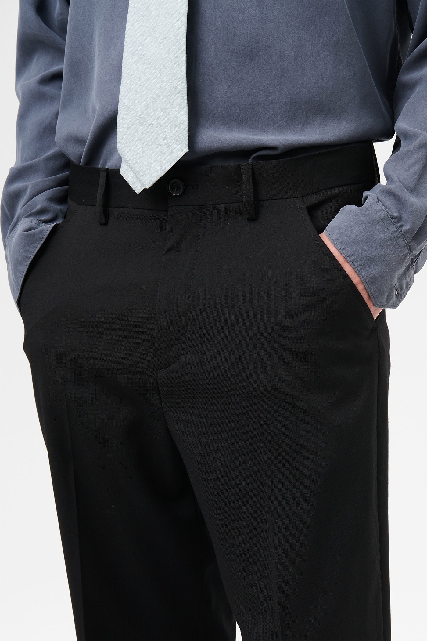 Chino 22 Black Worsted Wool - 4