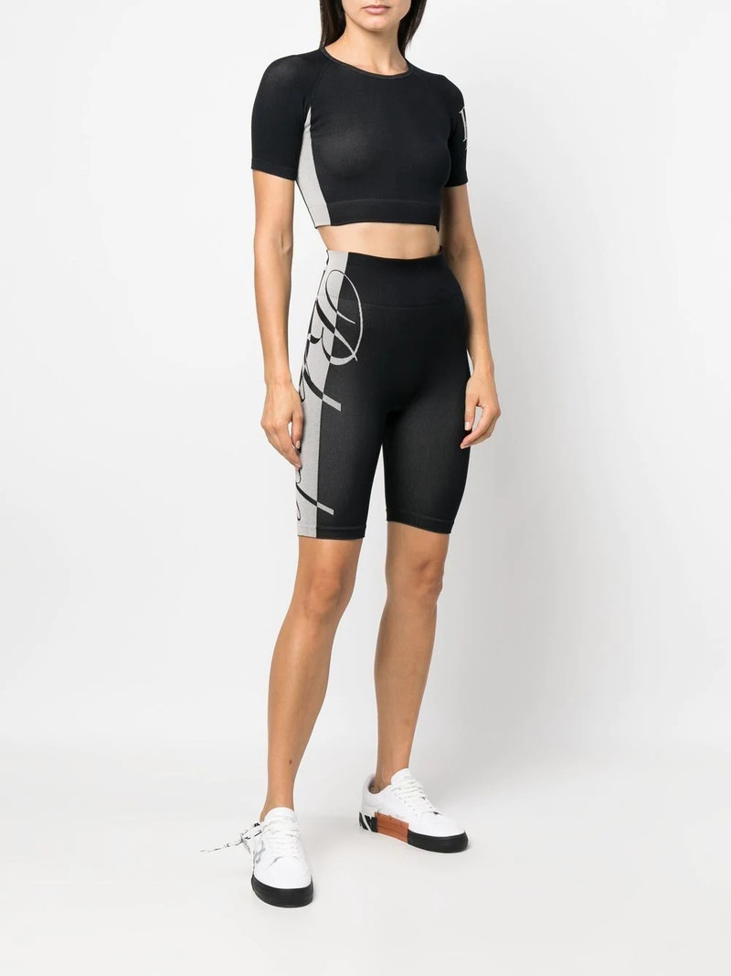 Rhude logo-print high-waisted shorts outlook
