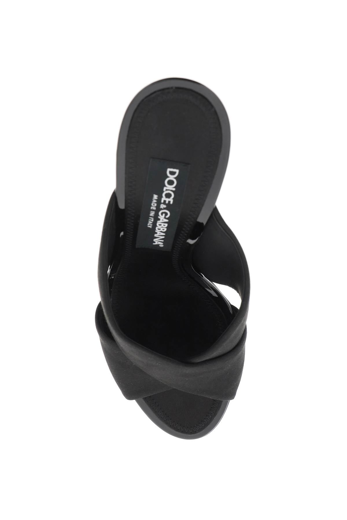 Dolce & Gabbana Dolce & Gabbana Satin Mules With Metal Heel