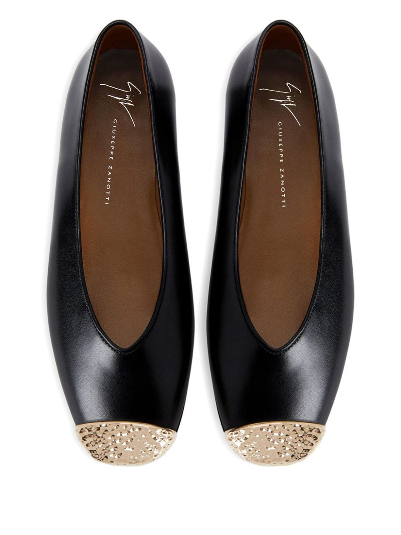 Giuseppe Zanotti Georgia leather ballet flats outlook