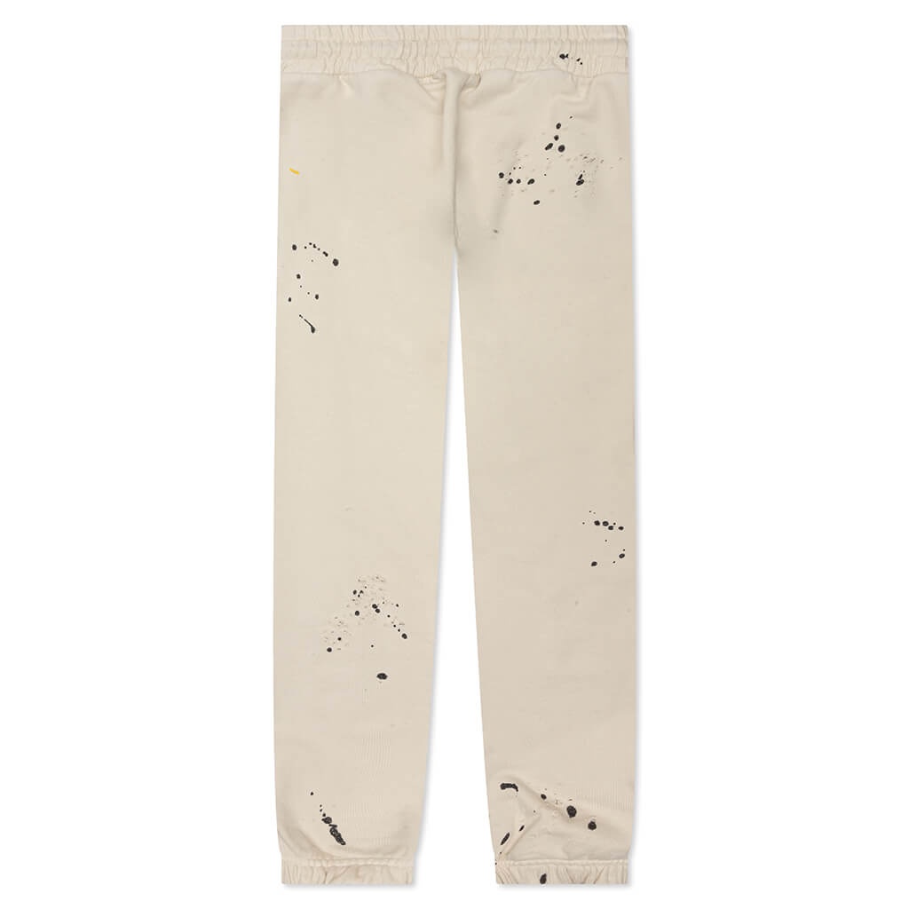 PALM ANGELS GD GLITTERED LOGO SWEATPANTS - OFF WHITE - 2