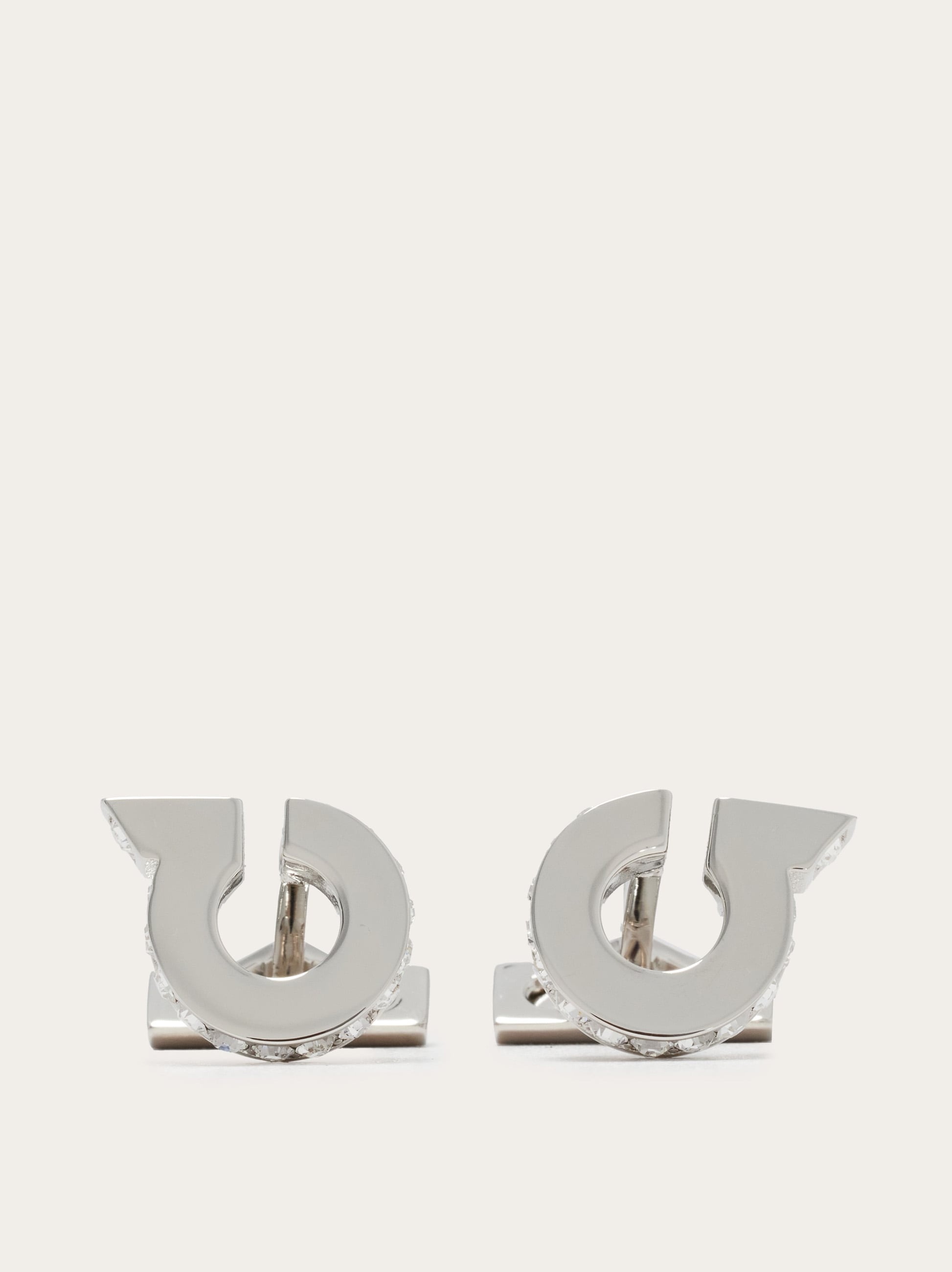 Gancini cufflinks with crystals - 1