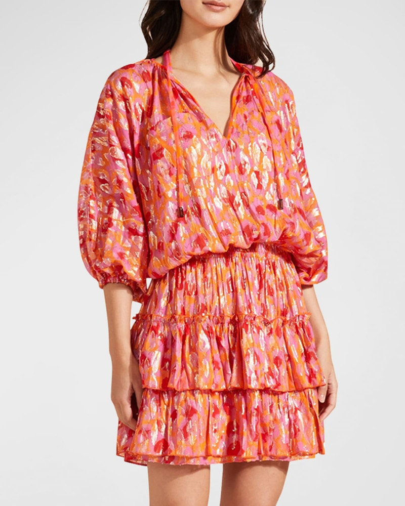 Vilebrequin Abstract Leopard Printed Silk Mini Dress outlook