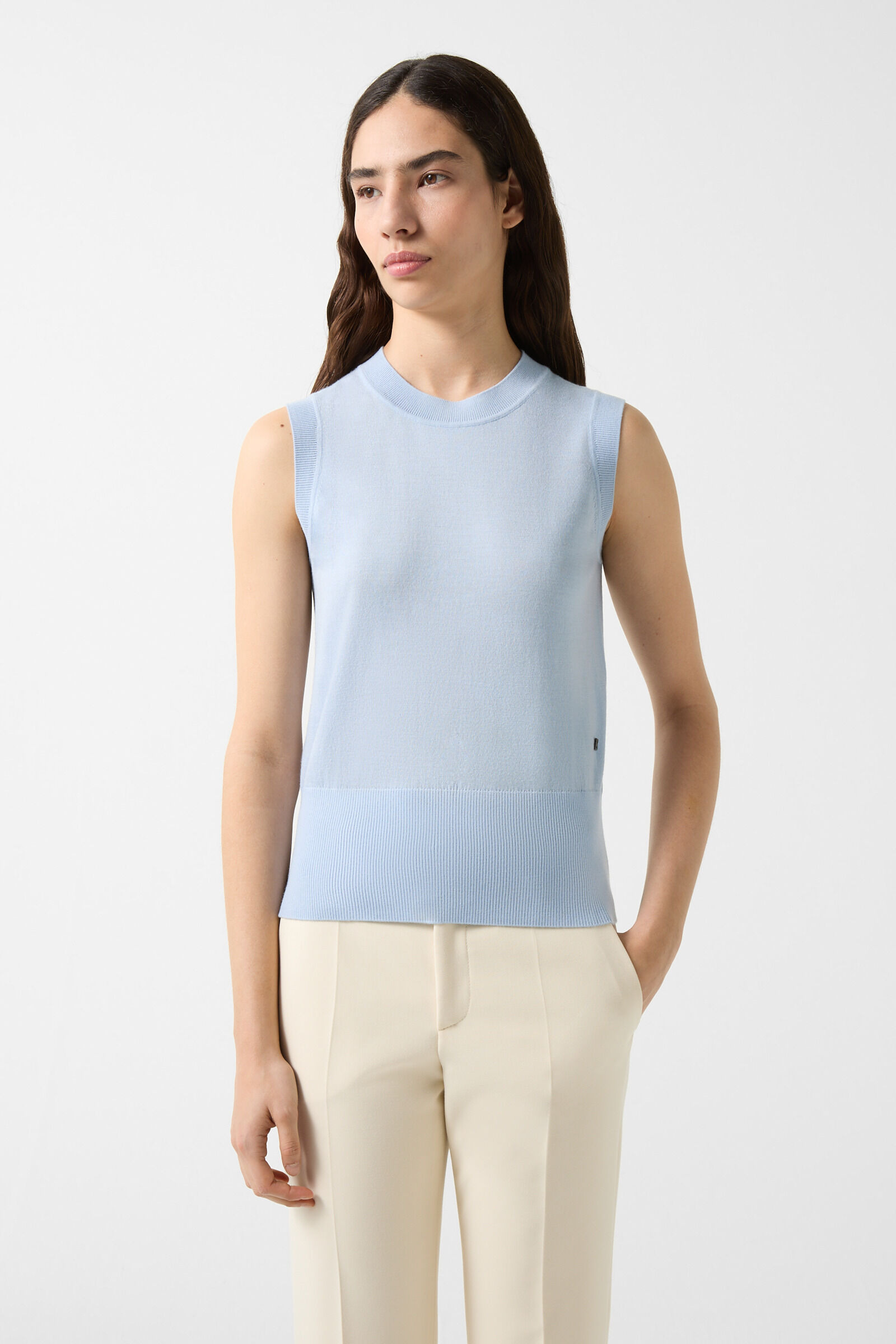 Isola Knitted top in Light blue - 2