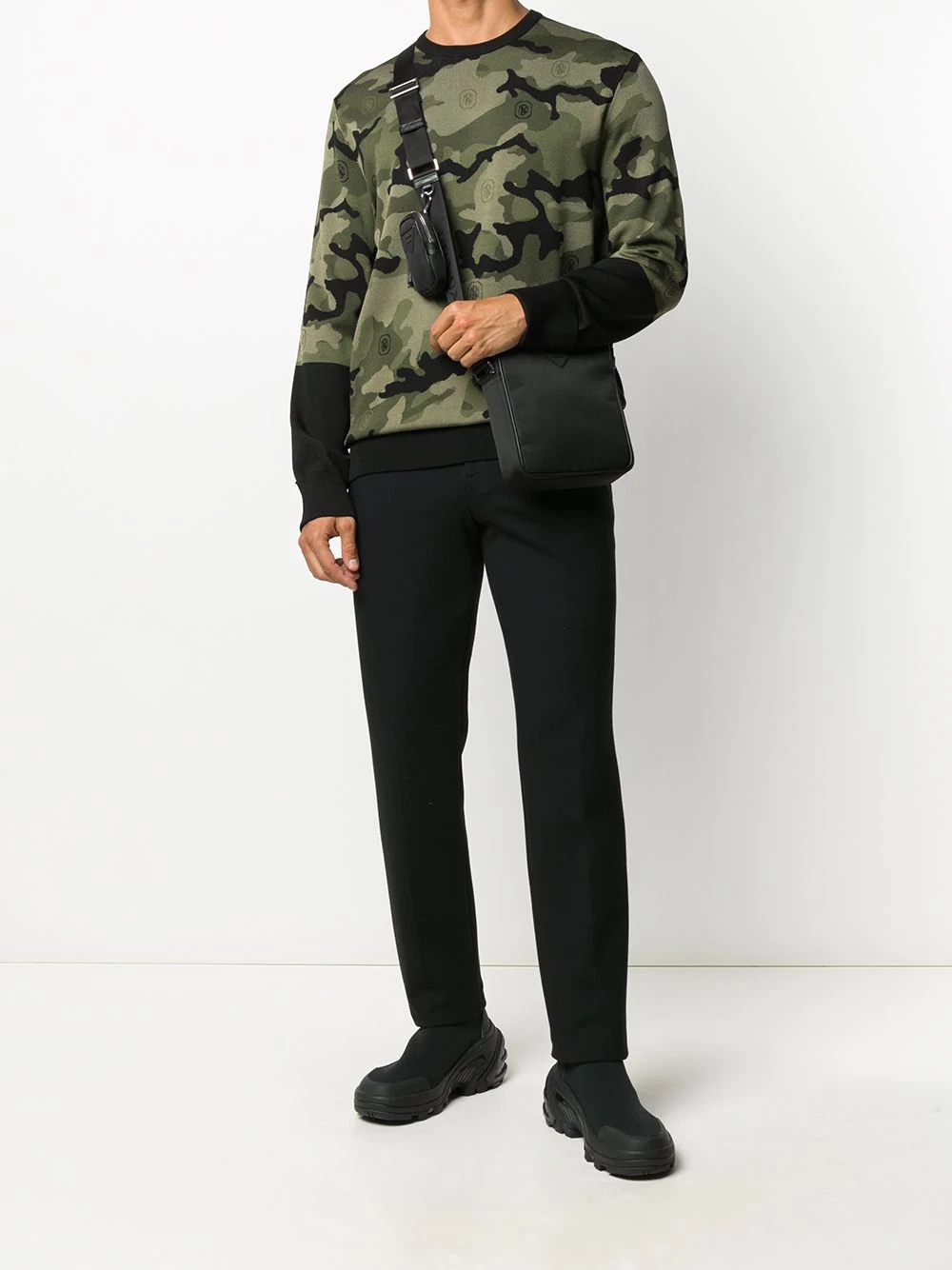 camouflage-pattern logo jumper - 2