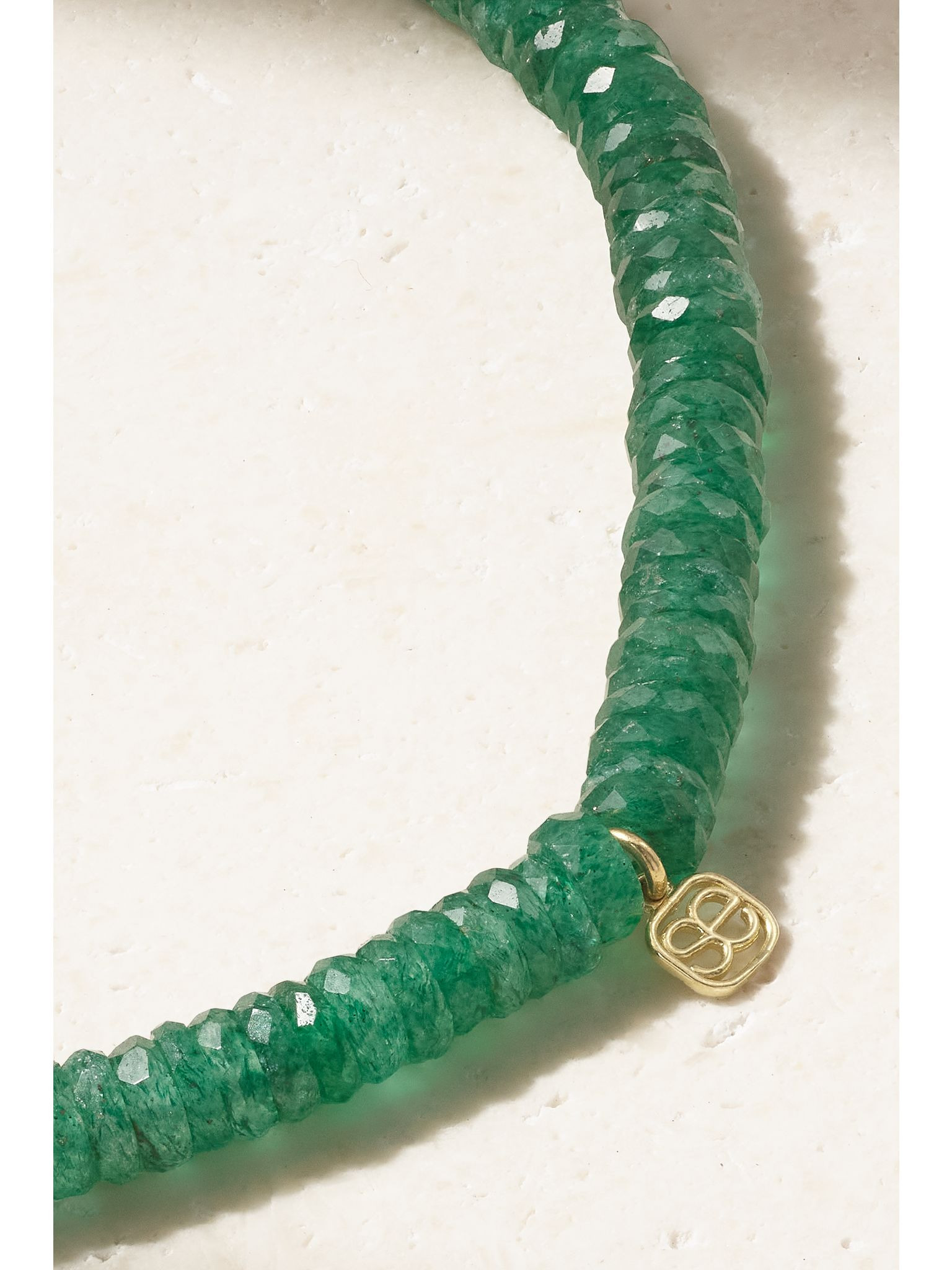 Small Peace Heart 14-karat gold multi-stone bracelet Gold - 3
