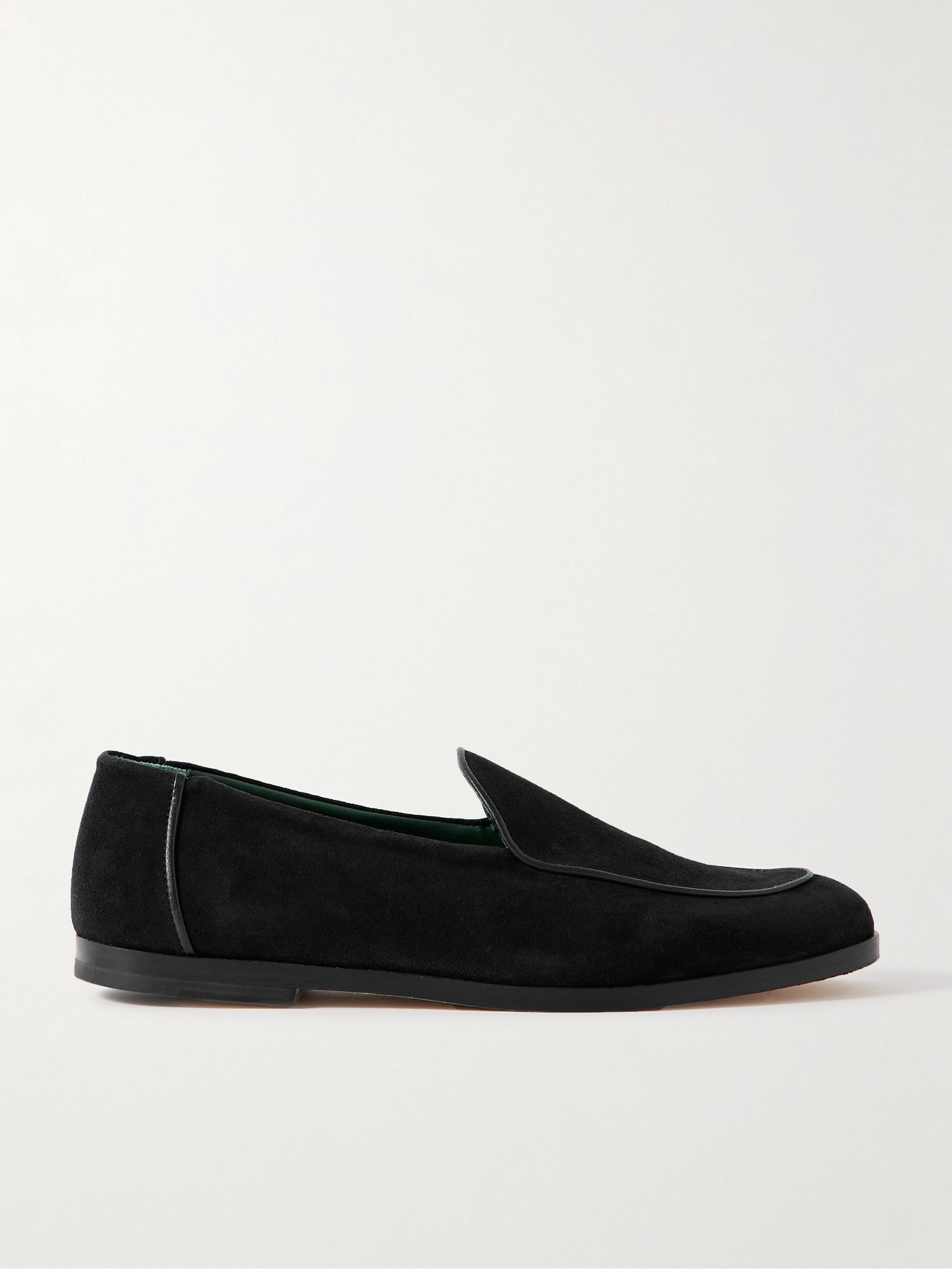 Belgee Suede Loafers Black - 1