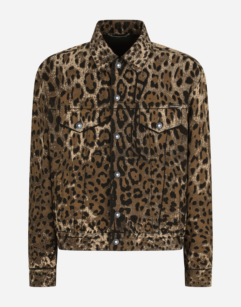 Leopard-print denim jacket 1