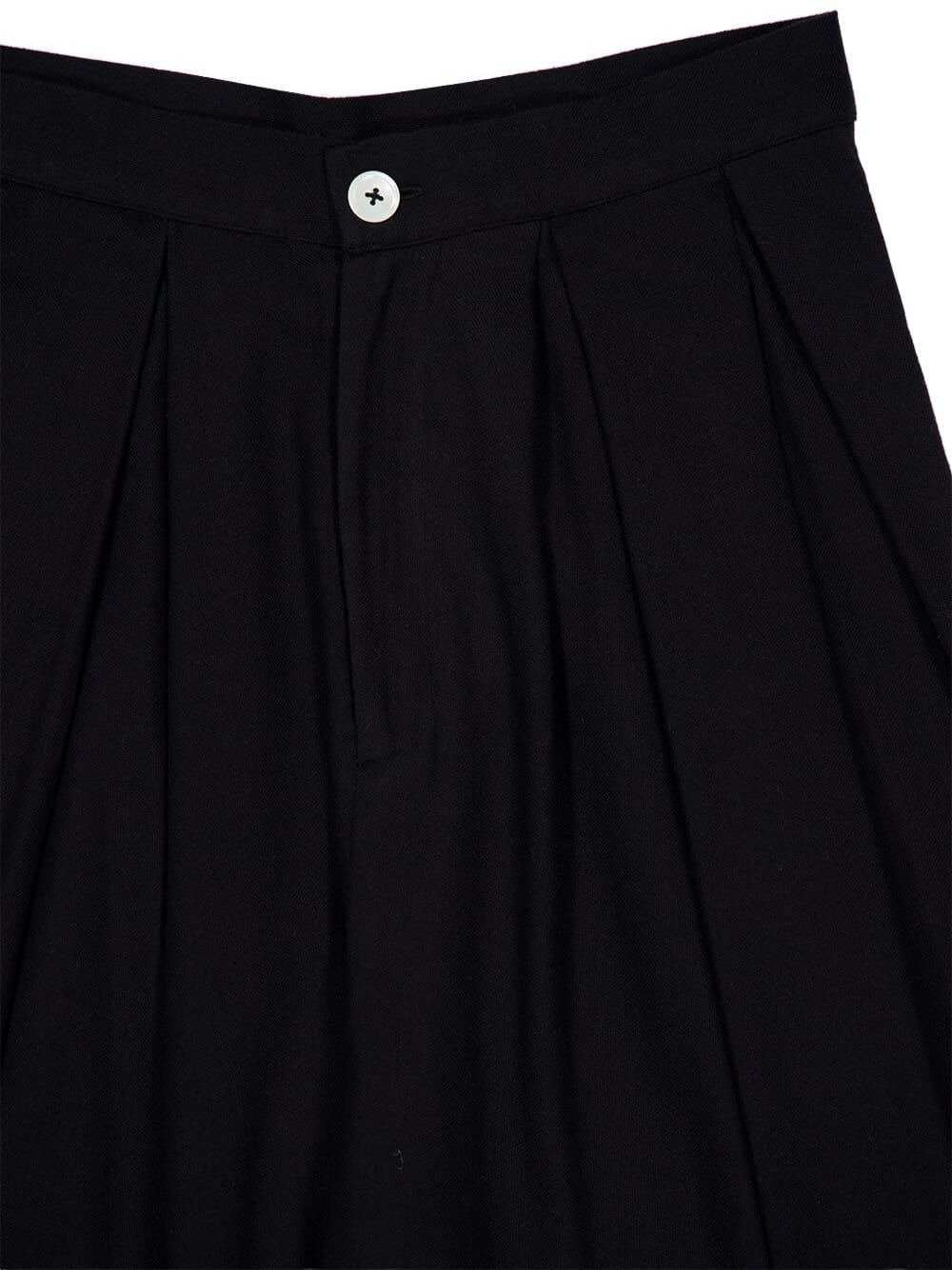 pleated-front cotton trousers - 4