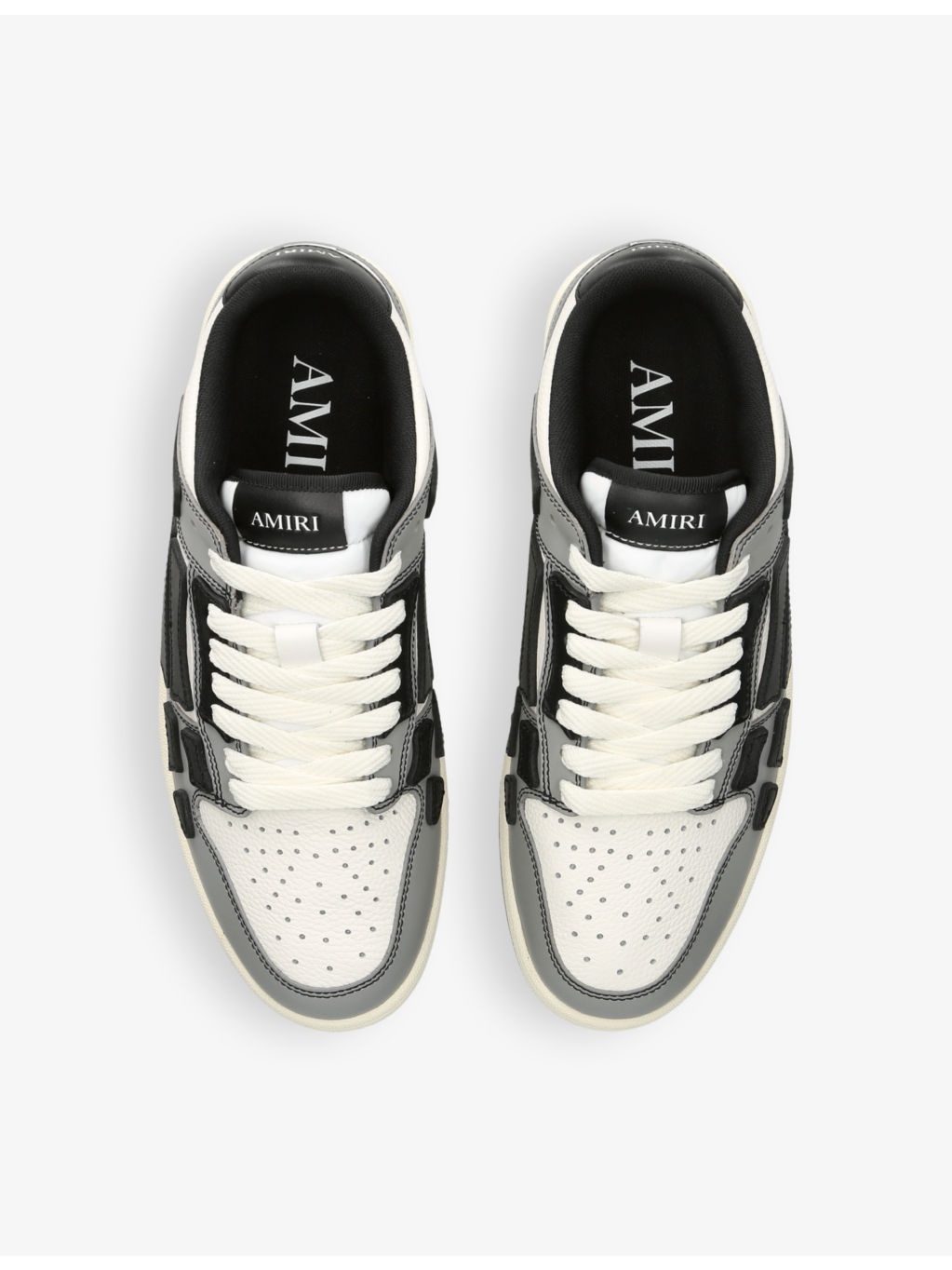Varsity Skel panelled leather low-top trainers - 2
