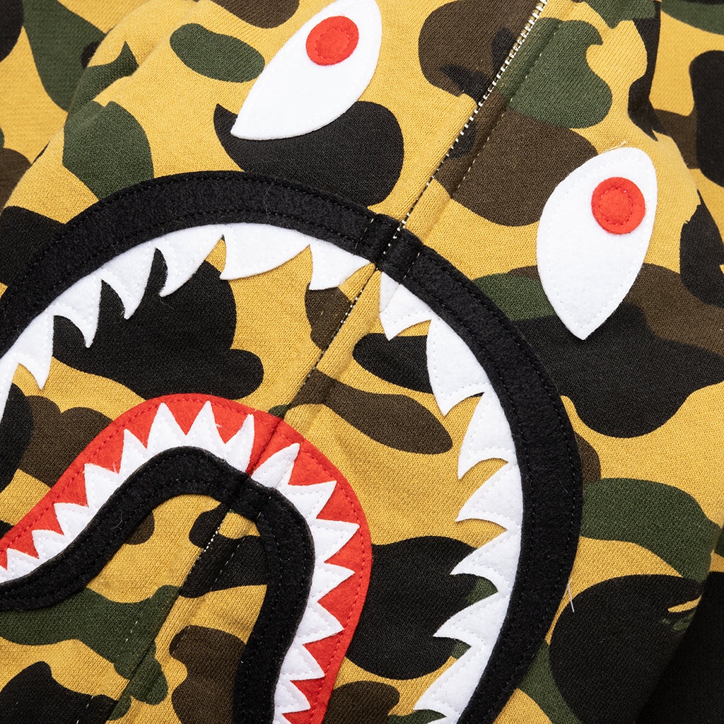 1ST CAMO 2ND SHARK FULL ZIP HOODIE - YELLOW - 3