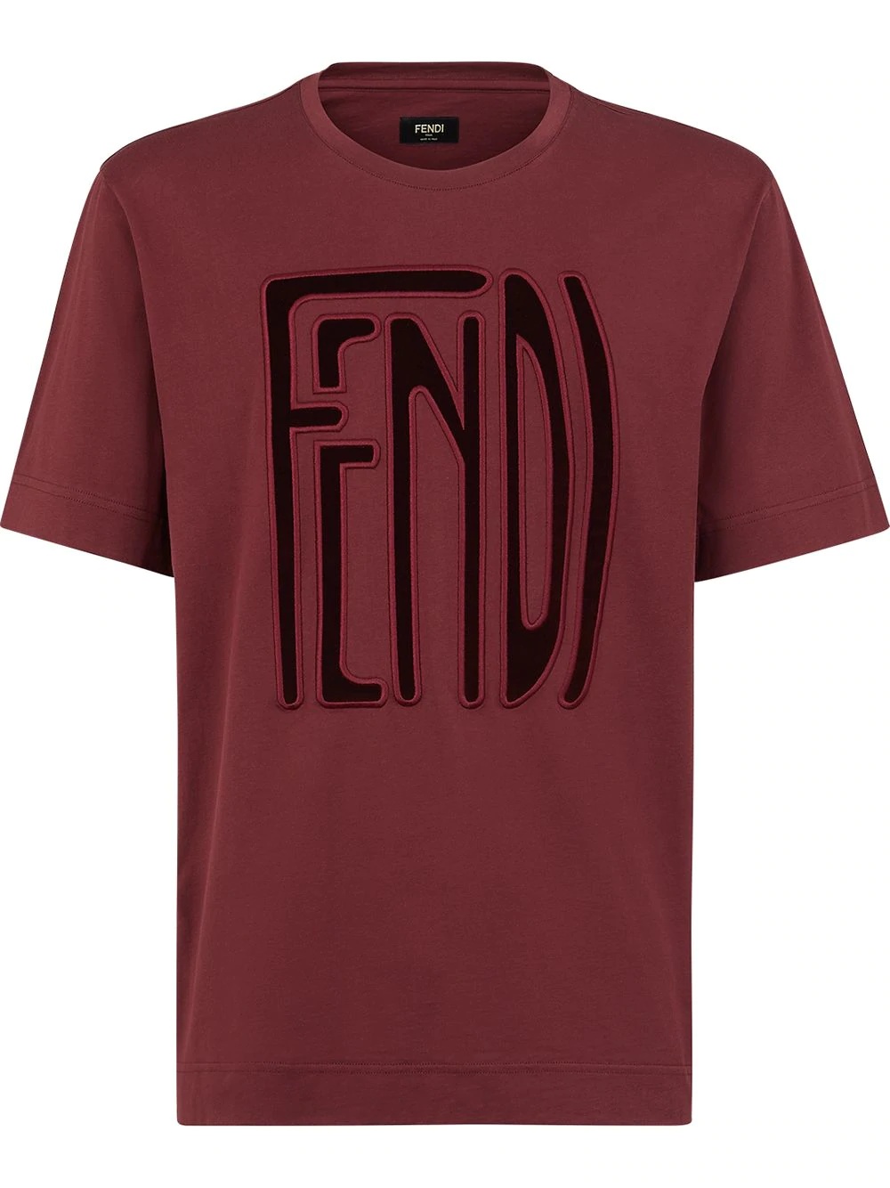 FENDI CODE lettered T-shirt - 1