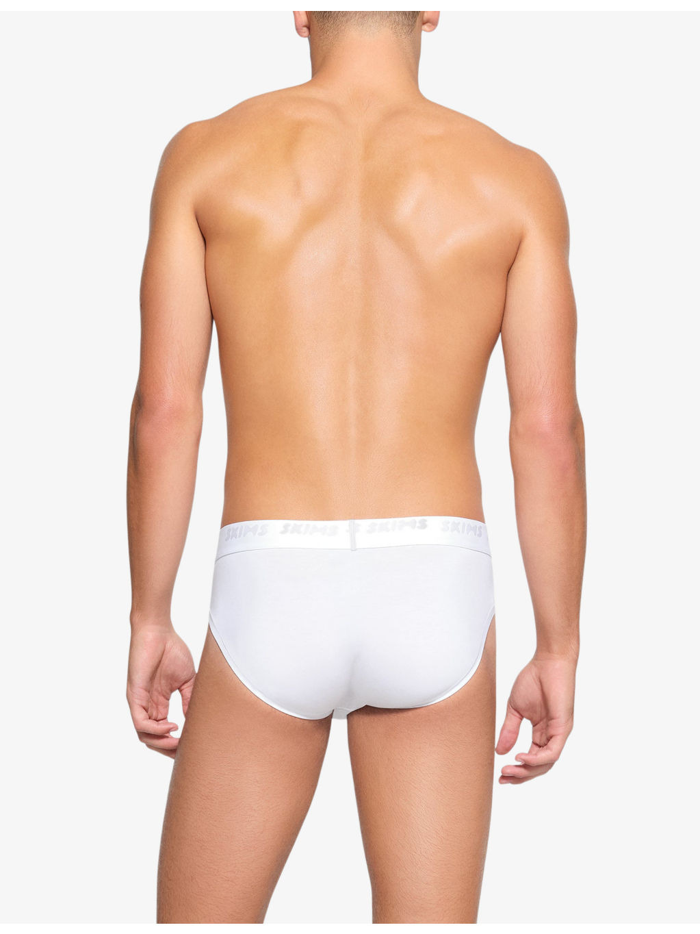 Branded-waistband pack of three stretch-modal briefs - 3