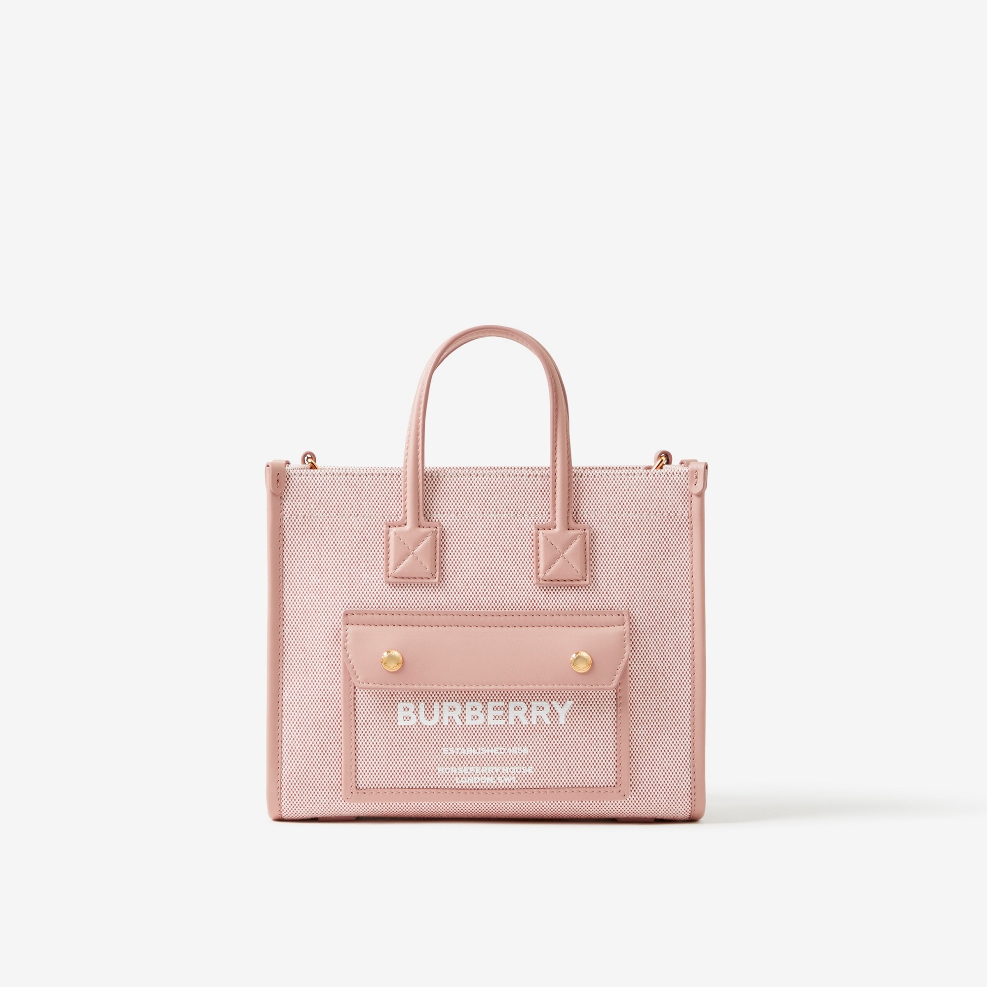 Two-tone Canvas and Leather Mini Freya Tote - 1