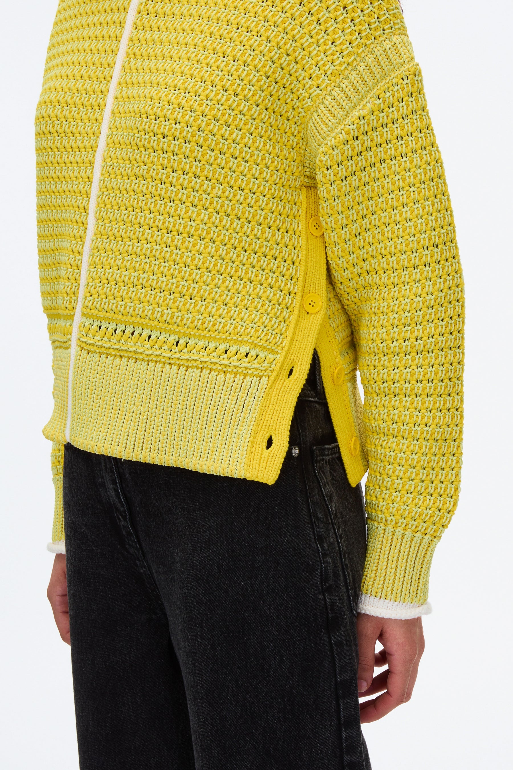 Bi-Color Pullover with Button Details - 5