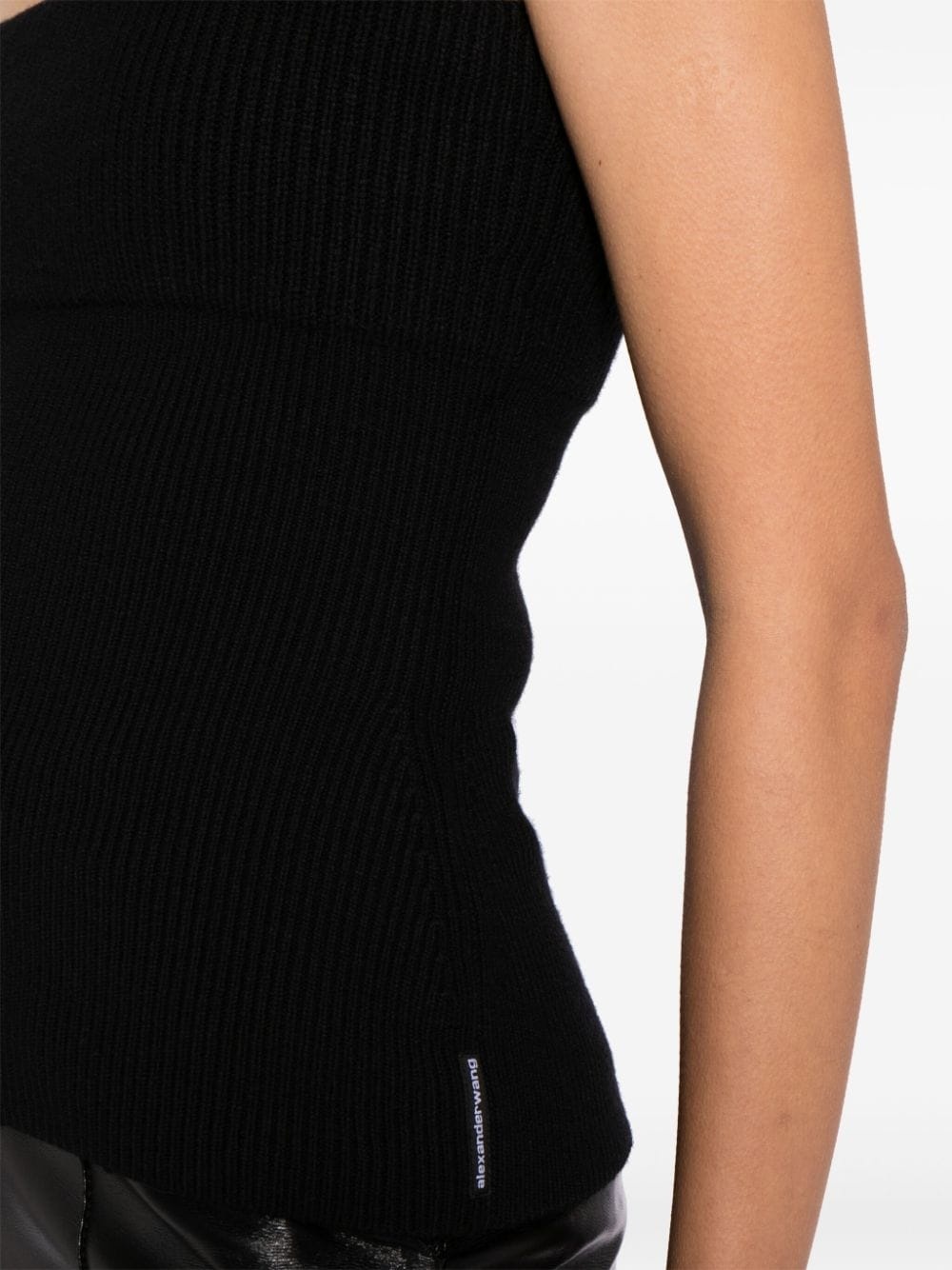 double-layer ribbed-knit strapless top - 5
