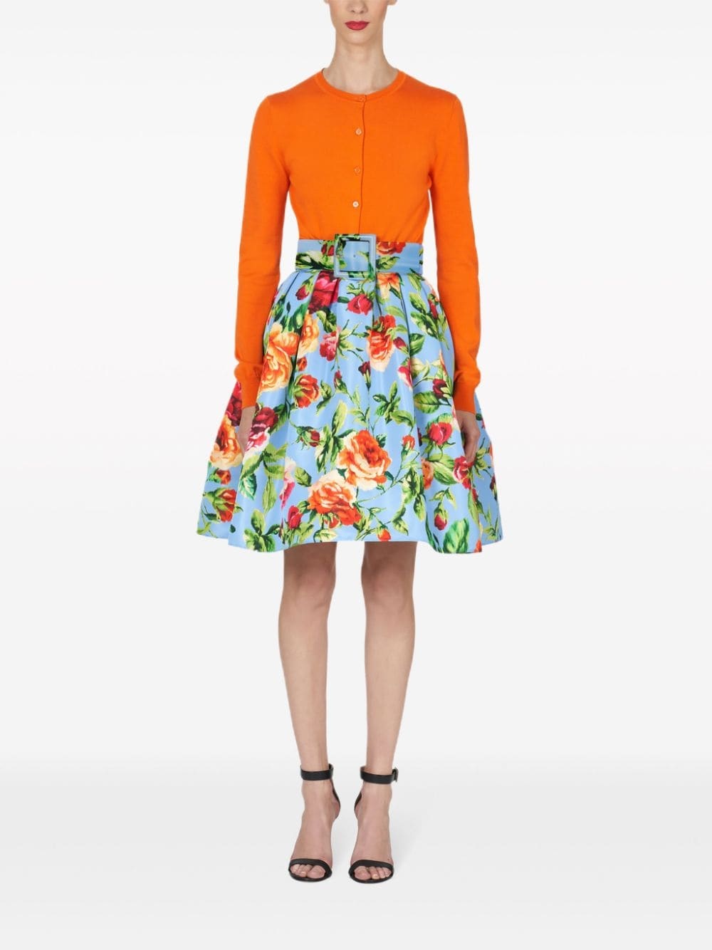 floral-print buckle-fastening skirt - 2
