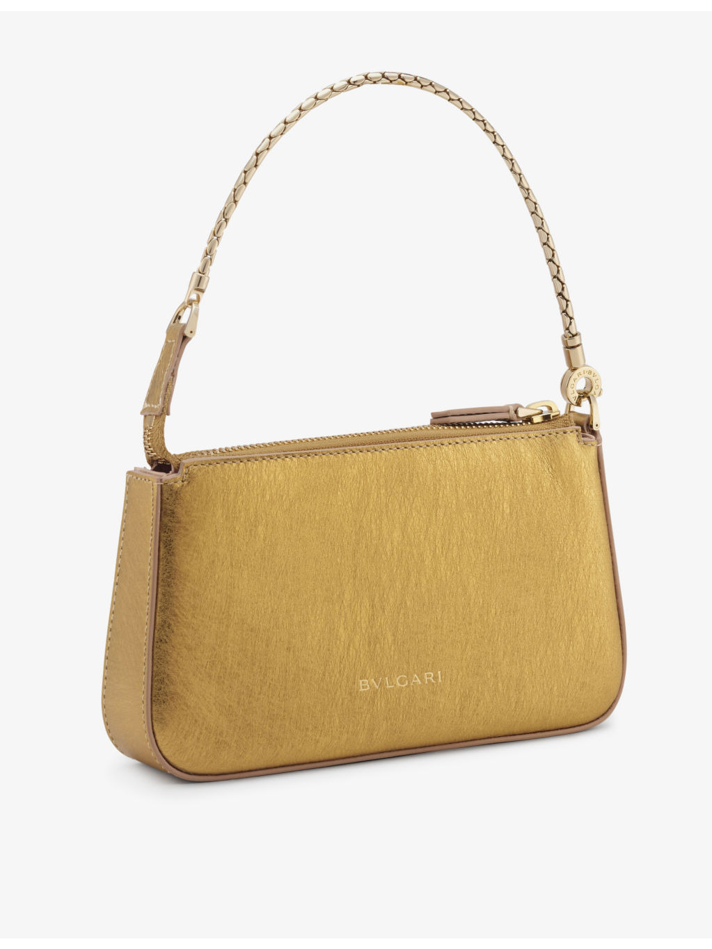 Serpenti Forever metallic leather shoulder bag - 3