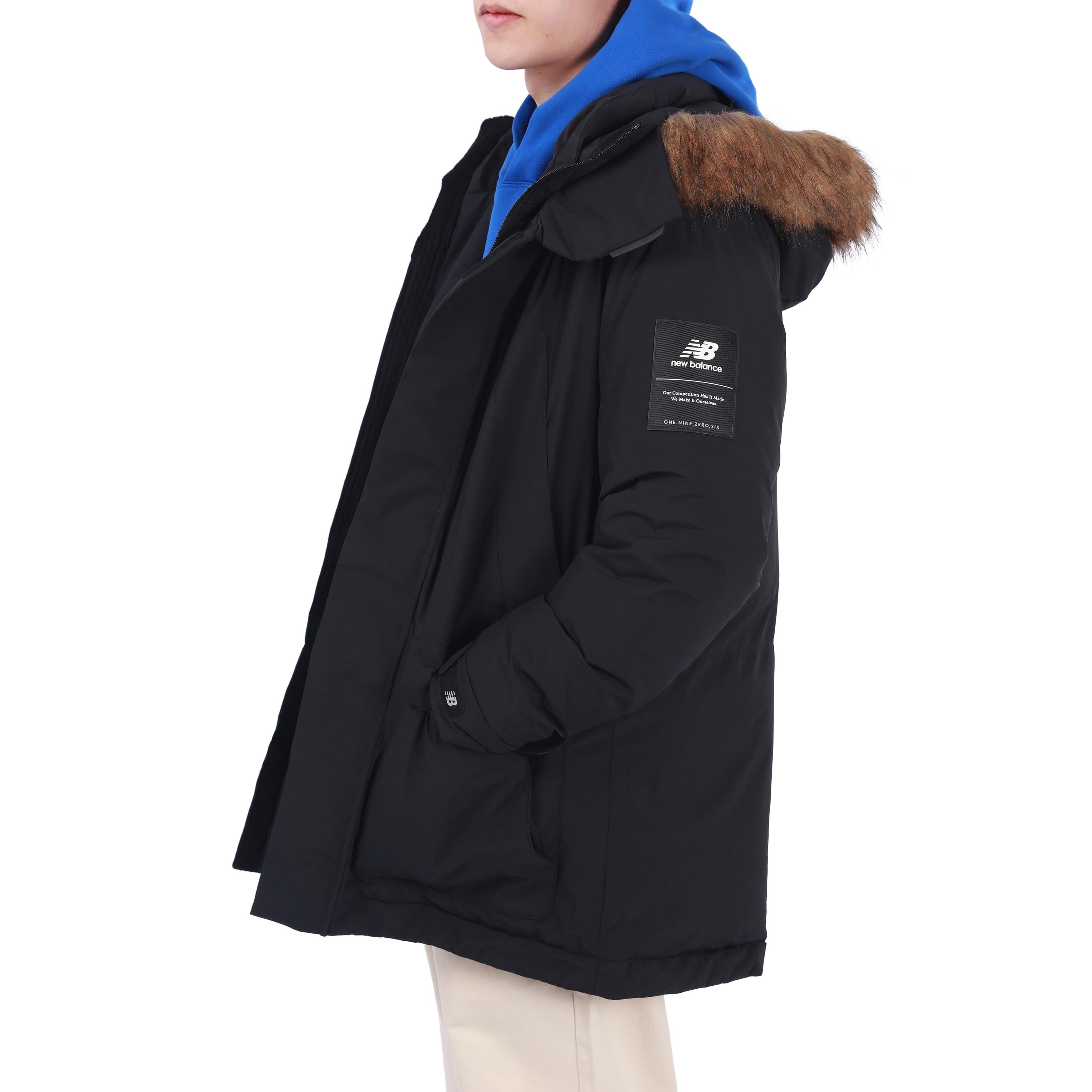 New Balance Warm Hooded Down Jacket 'Black' 5PB42201-BK - 3