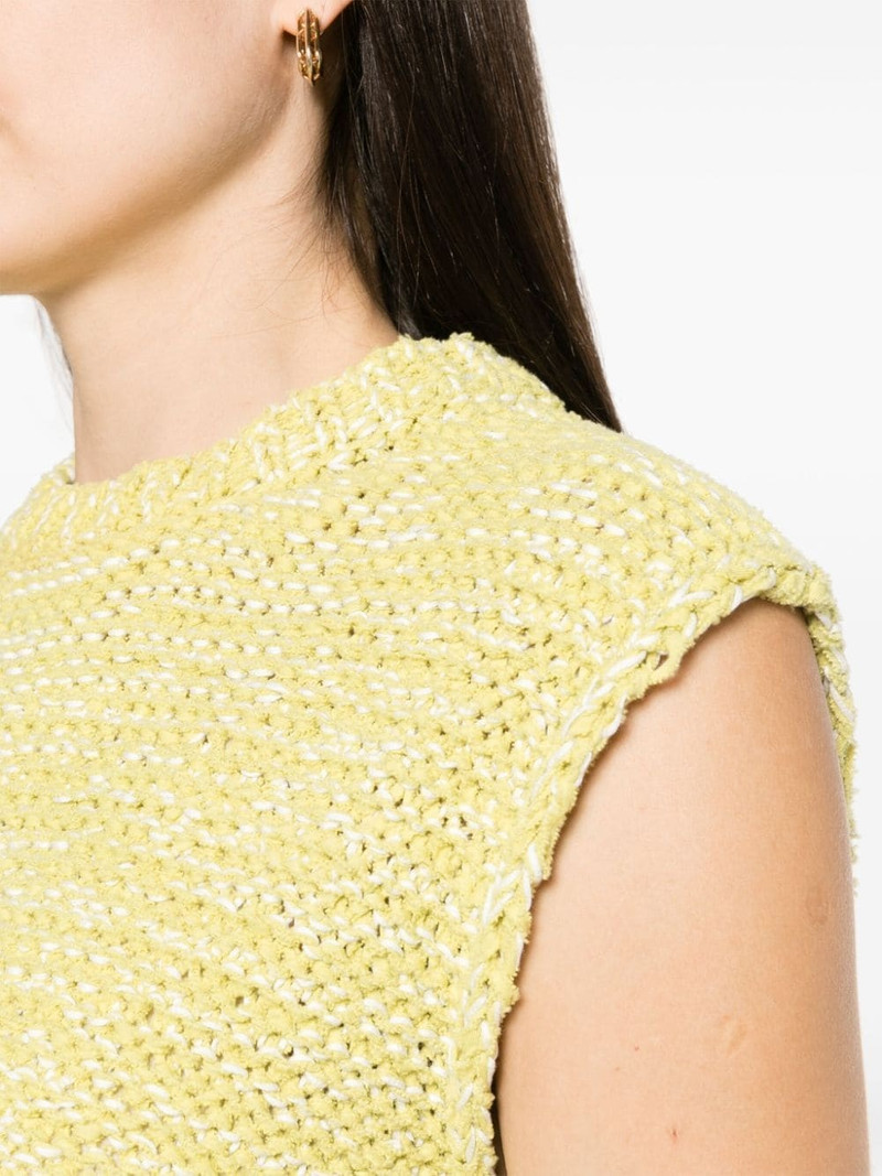 crochet-knit mÃ©lange-effect vest 5