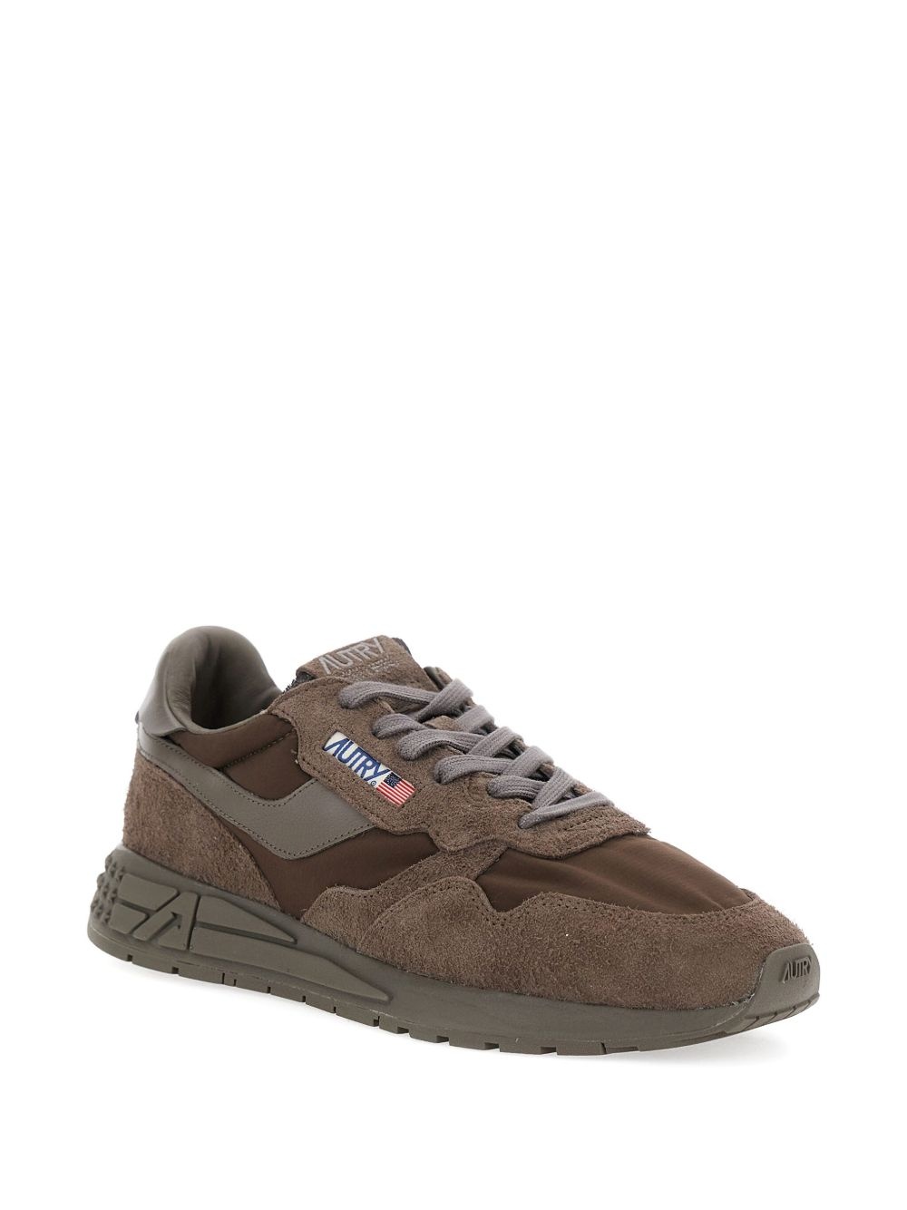 Reelwind logo-patch suede sneakers - 2