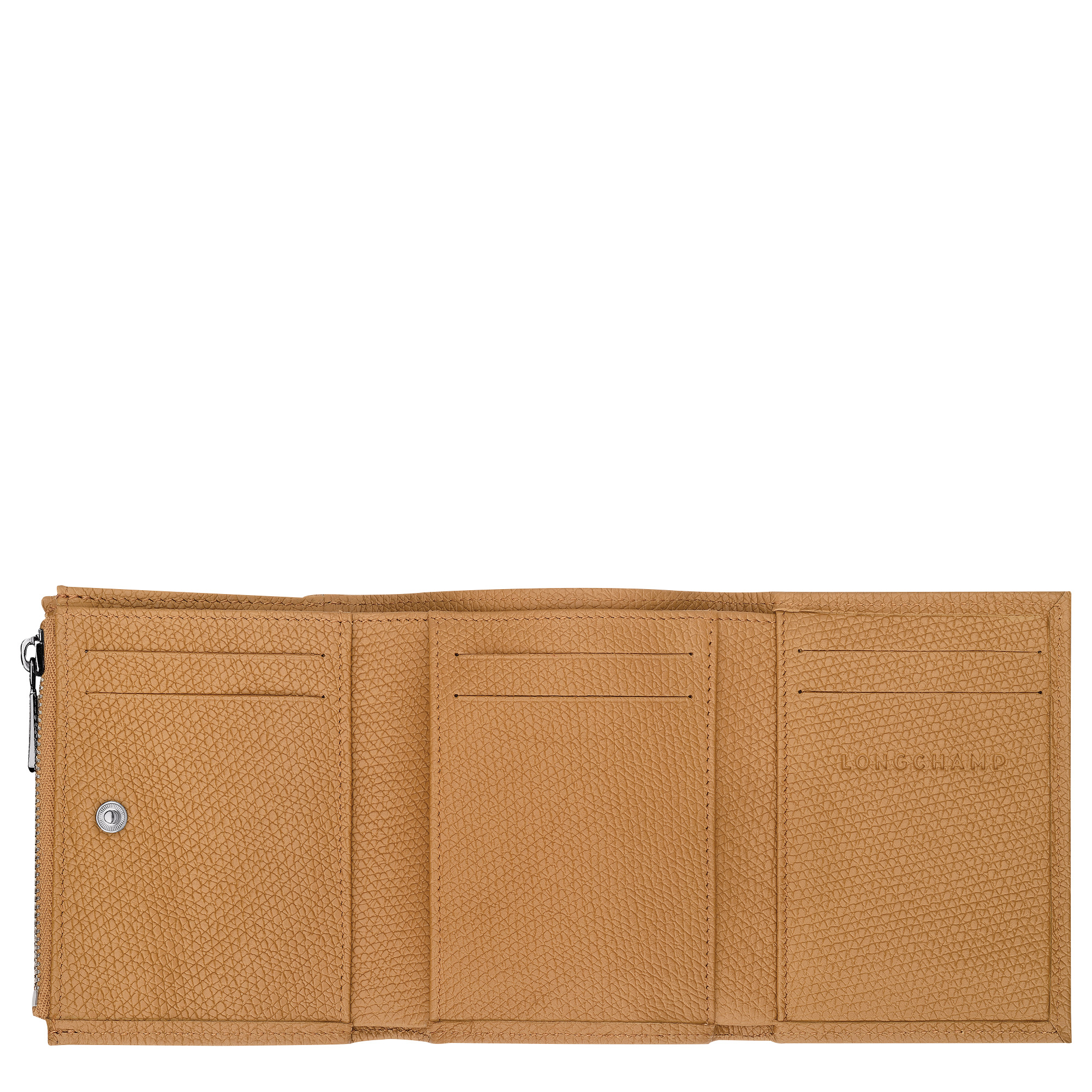 Le Roseau Compact wallet Walnut - Leather - 3