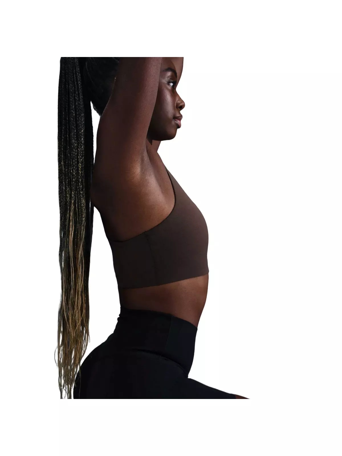 Women's Zenvy Asymmetrical Light-Support Padded Sports Bra-Brown - 3