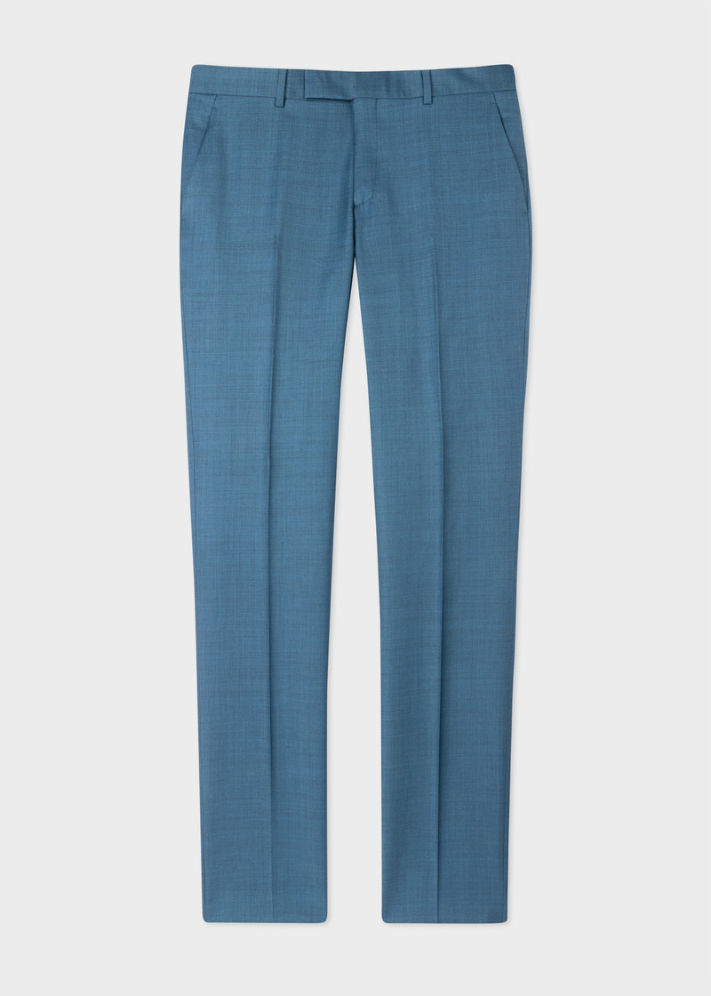 Tailored-Fit Sharkskin Wool Suit 5