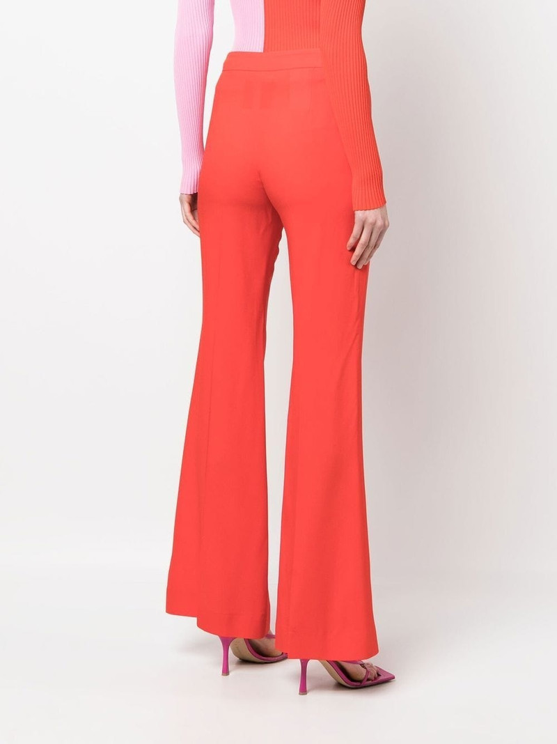 pressed-crease flared trousers 4